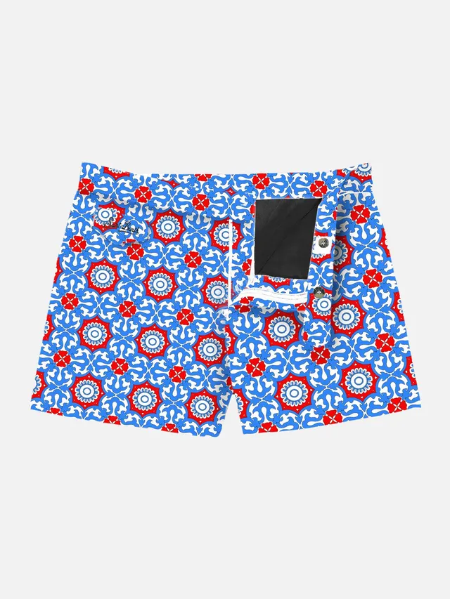 mc2-saint-barth-costume-mare-harrys-uomo-maiolica-corto-bianco-rosso image 1