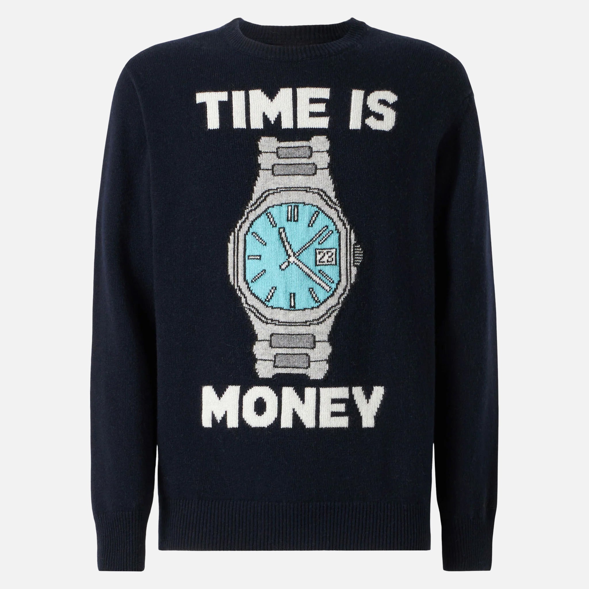 mc2-saint-barth-maglia-heron-uomo-blu-navy-time-is-money-in-misto-cashmere image 3
