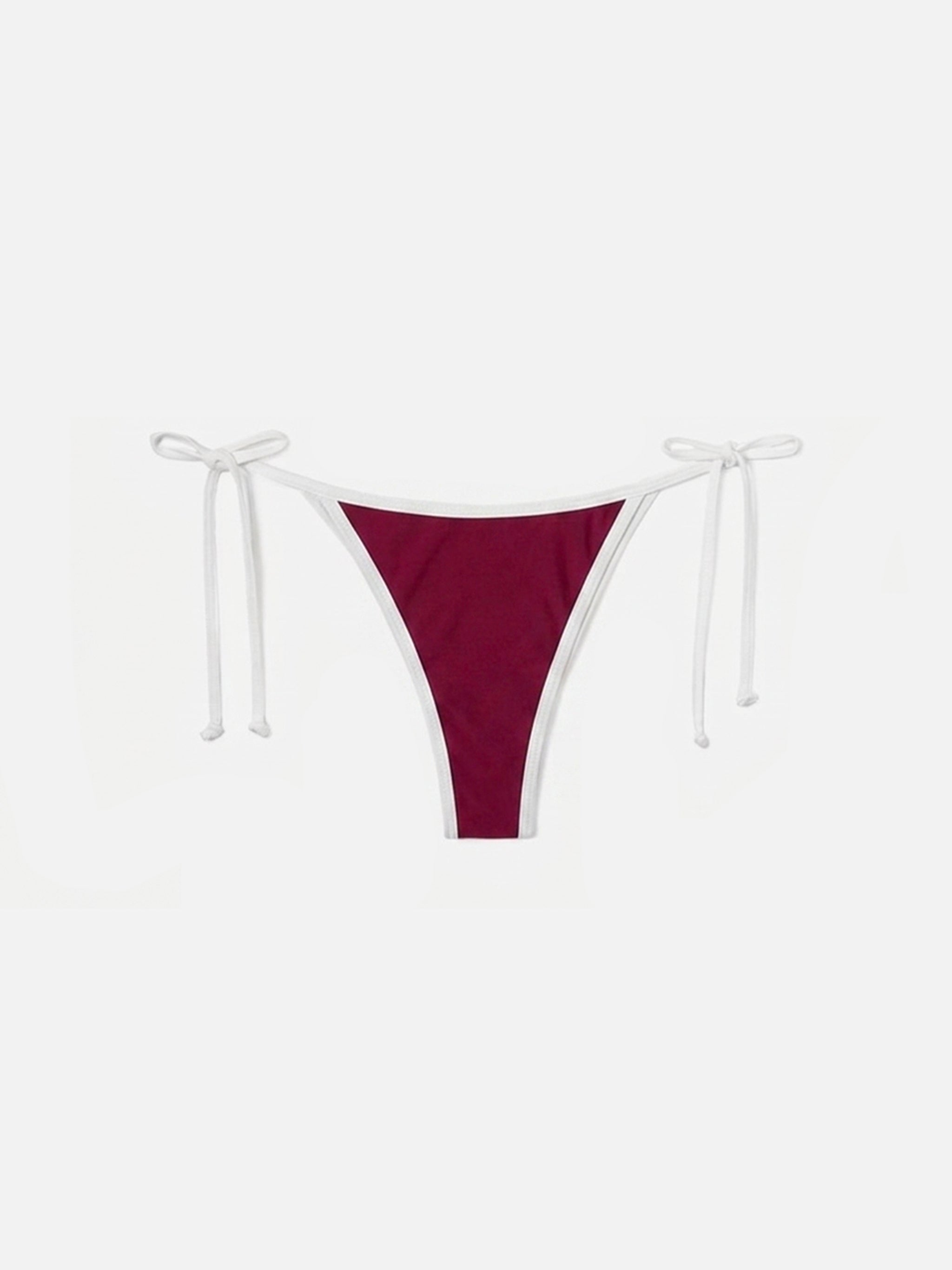 mc2-saint-barth-slip-mare-donna-virgo-string-bordeaux-con-bordo-a-contrasto image 1