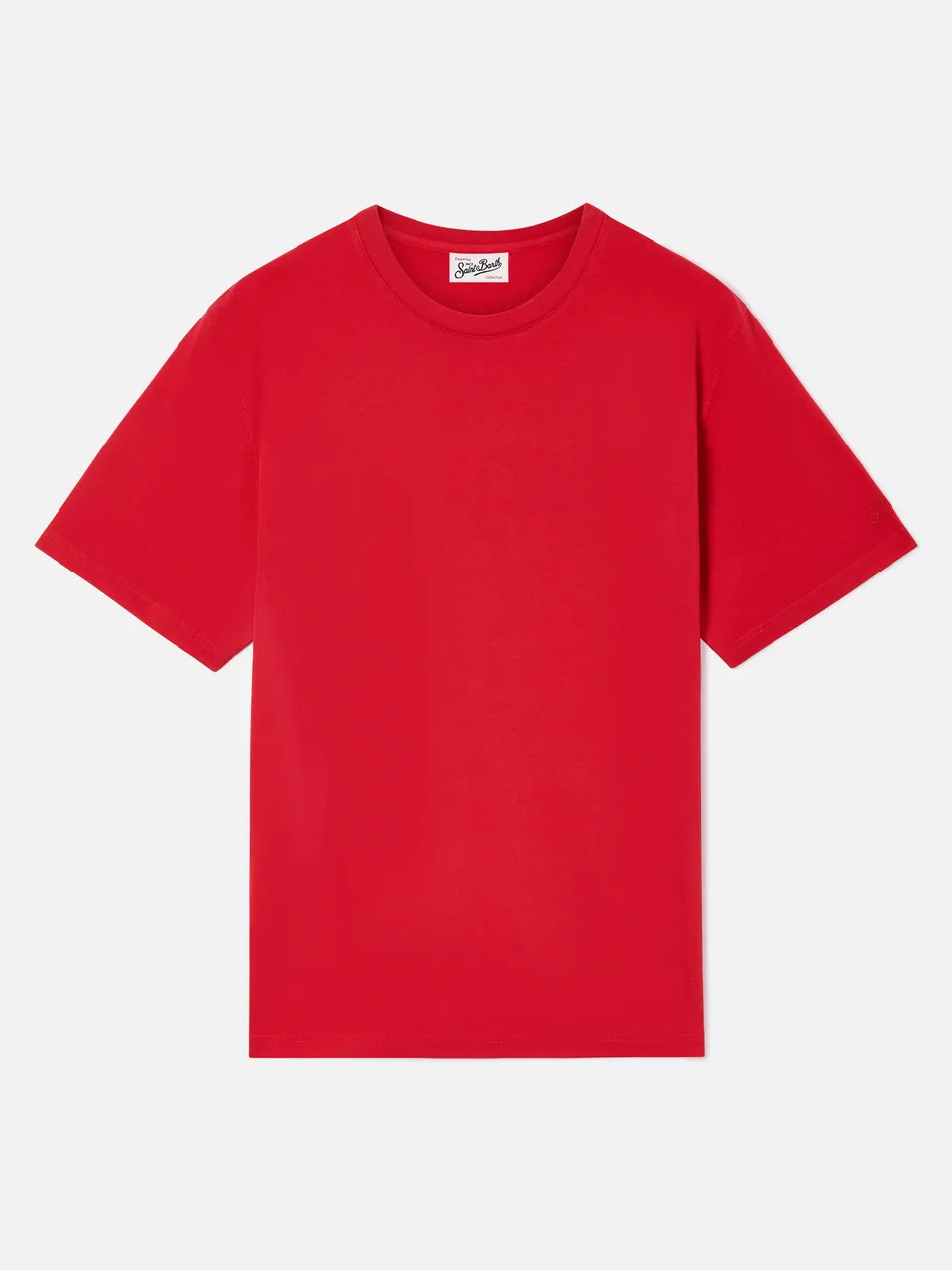 mc2-saint-barth-every-t-shirt-uomo-in-cotone-rossa-tinta-unita image 1