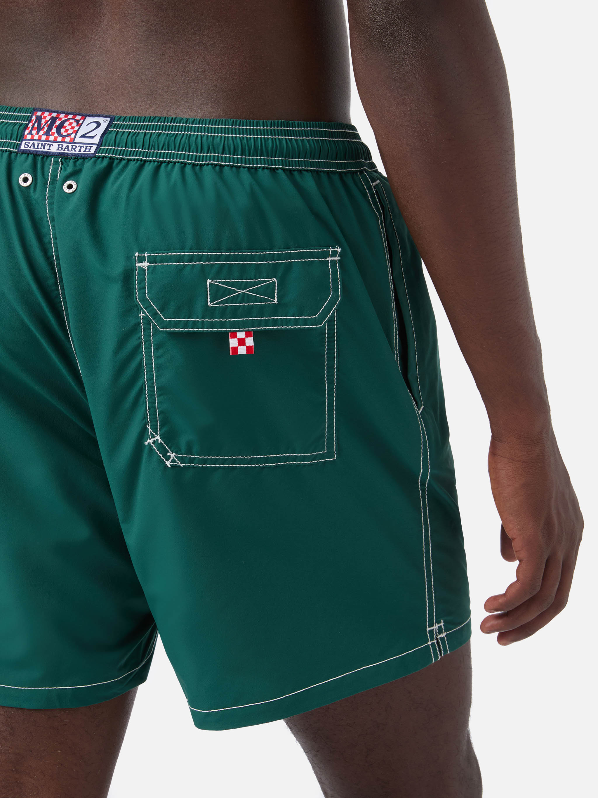 mc2-saint-barth-patmos-costume-mare-uomo-verde-tinta-unita-classico-leggero image 6
