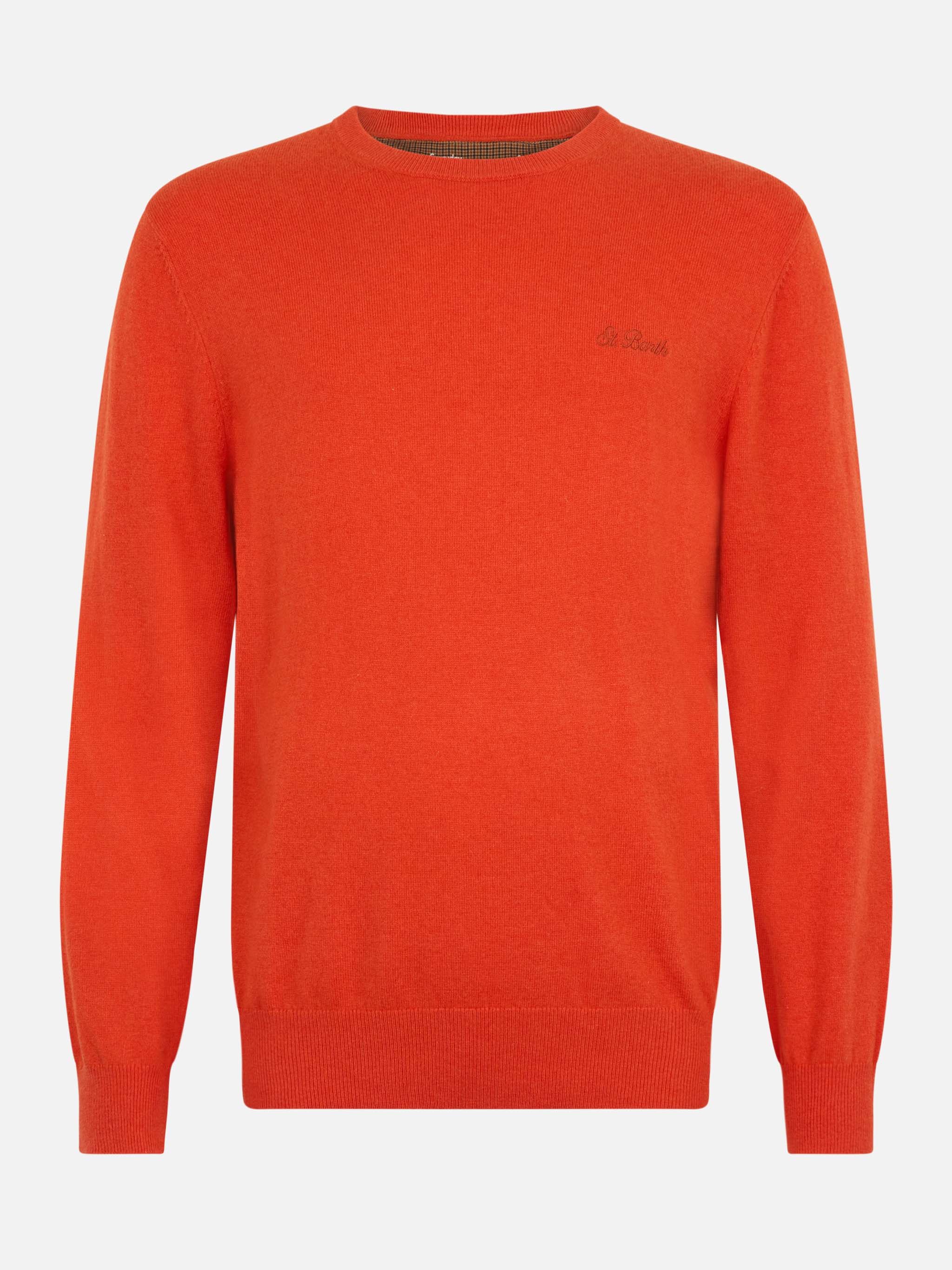 maglione-girocollo-regent-mc2-saint-barth-uomo-in-misto-cashmere-arancione image 4