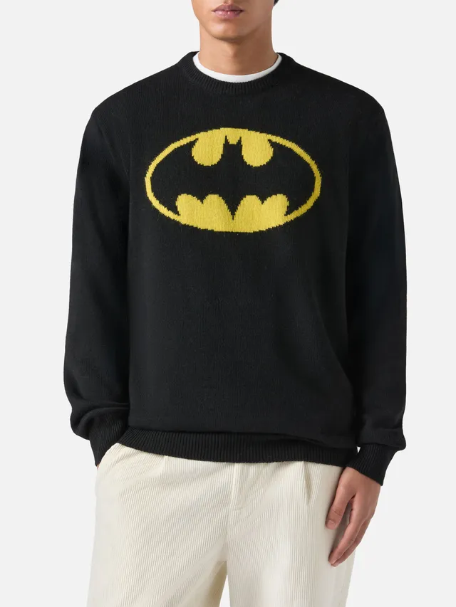 mc2-saint-barth-heron-maglia-uomo-ricamo-batman-nera image 1