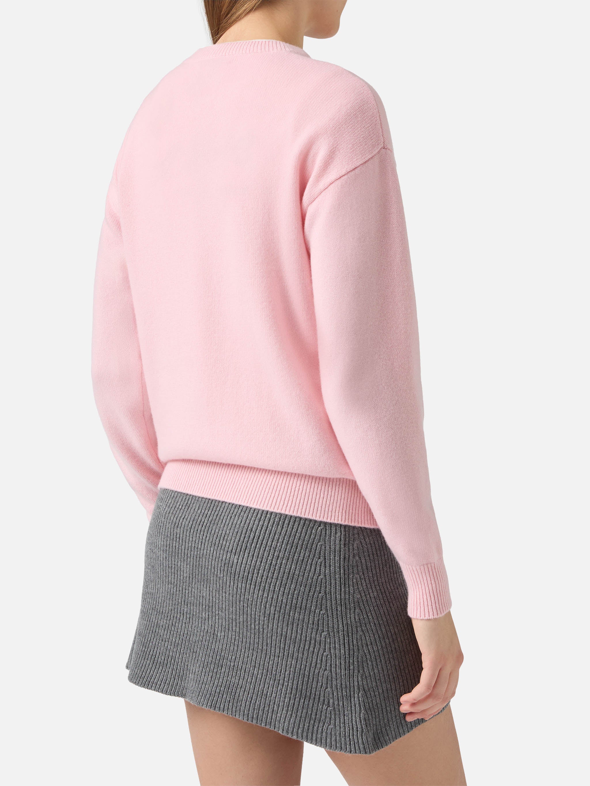 mc2-saint-barth-louise-maglione-donna-cashmere-rosa-st-moritz-strass image 3