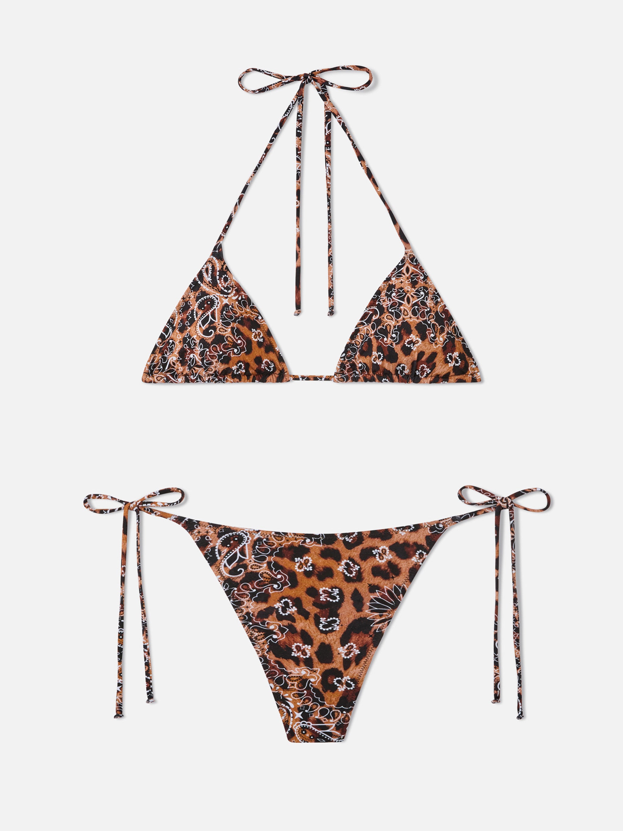 mc2-saint-barth-nora-bikini-donna-triangolo-bandana-leo-giallo image 1