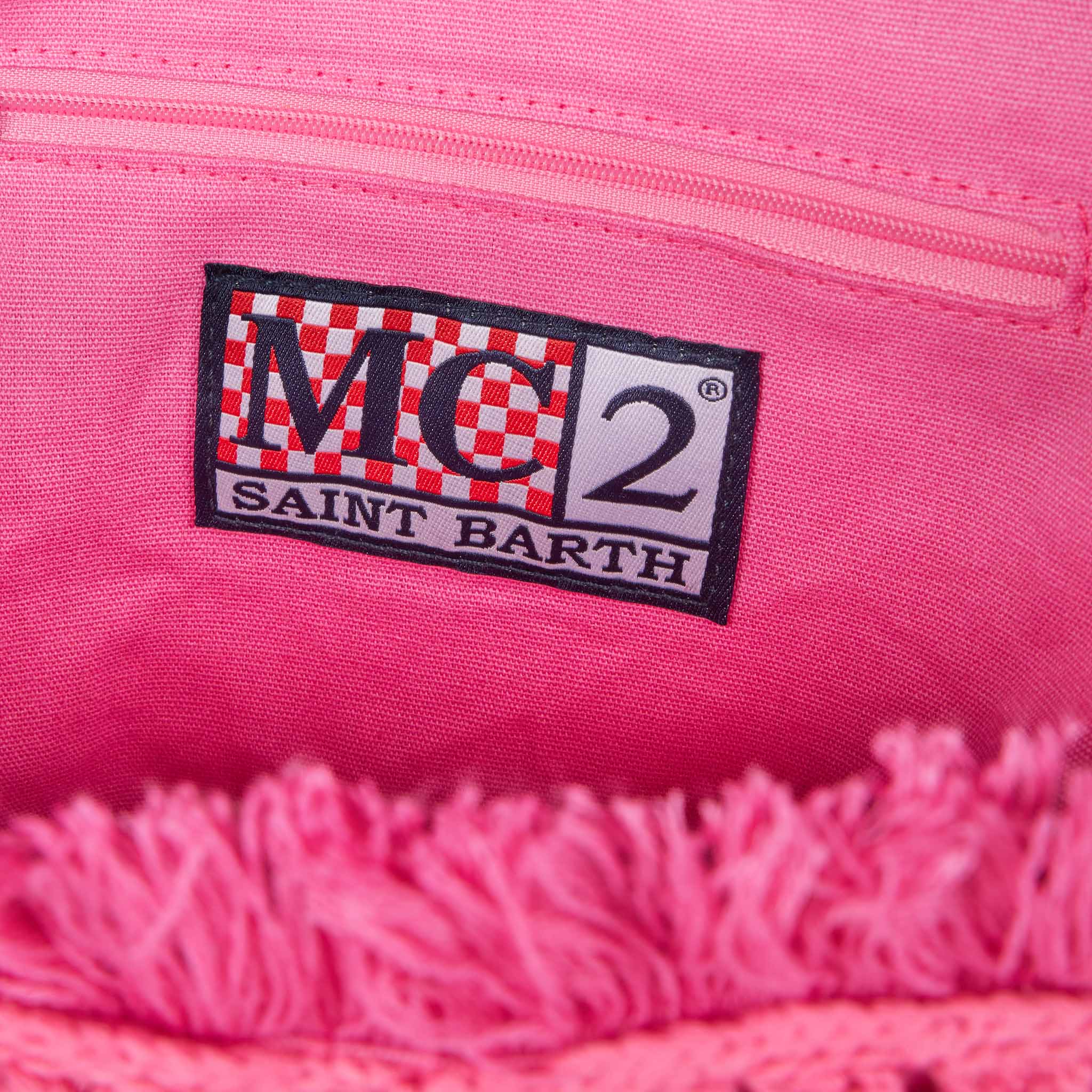 mc2-saint-barth-borsa-colette-rosa-con-patch-fiori-all-uncinetto-in-cotone image 5