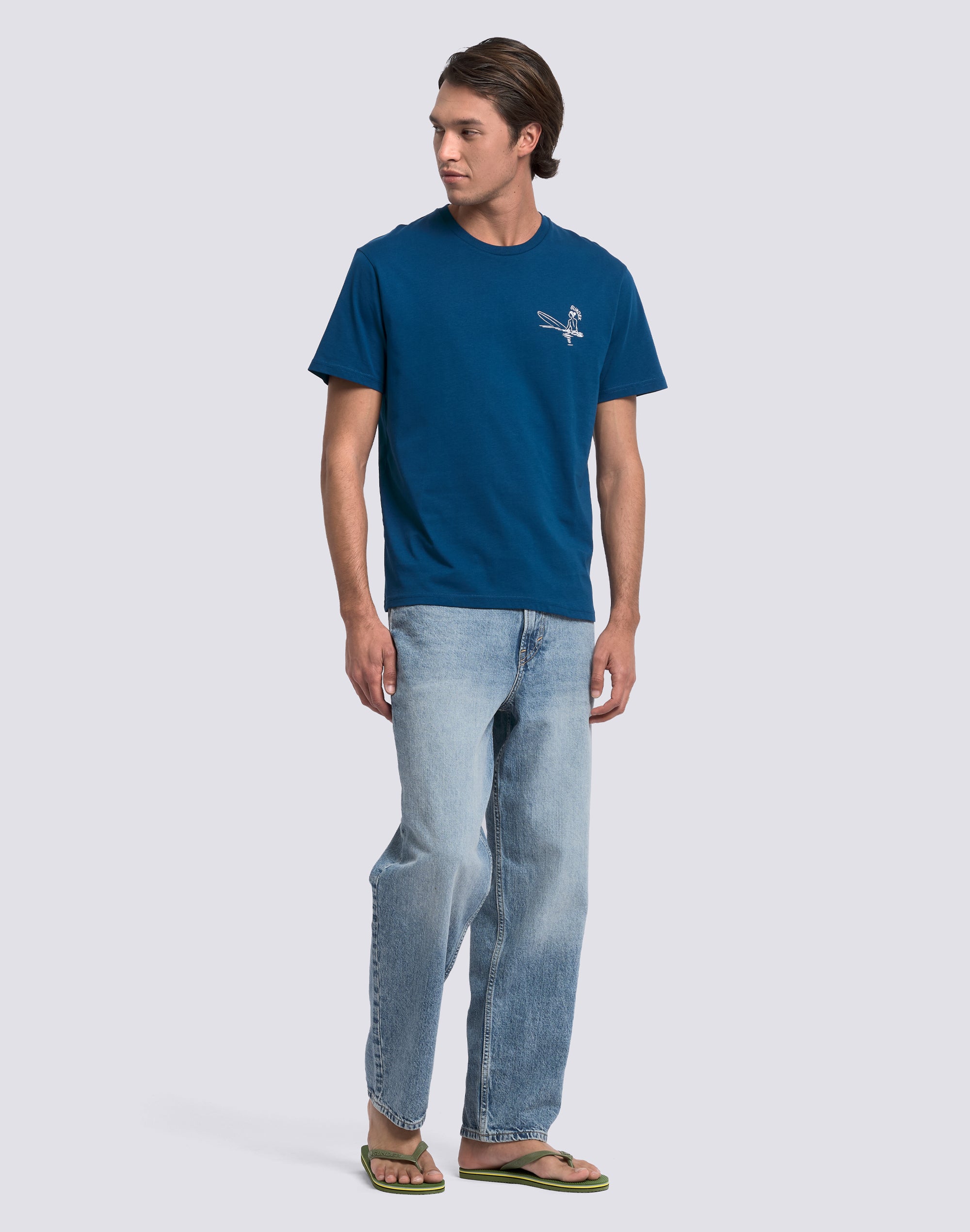 sundek-t-shirt-uomo-a-girocollo-in-cotone-con-stampa-tidal-surfer image 3