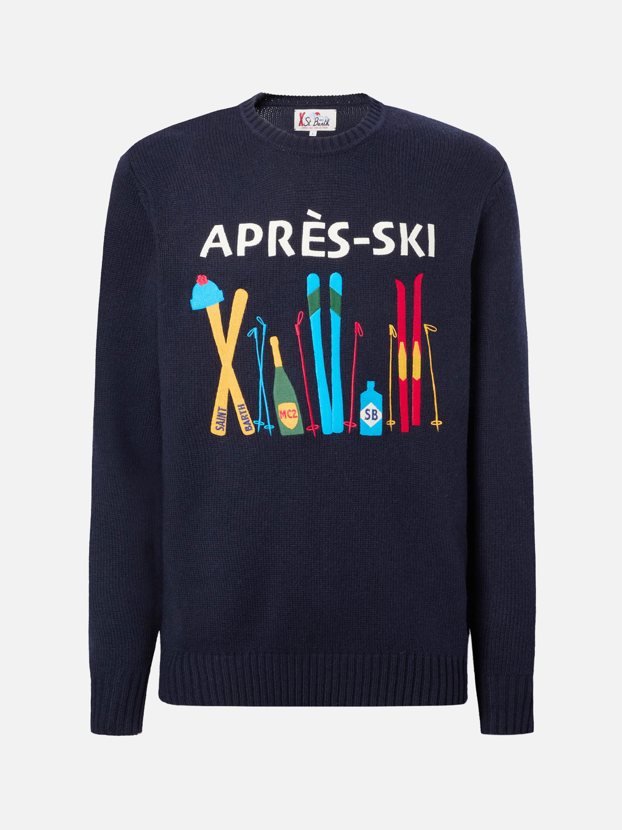 mc2-saint-barth-bombardino-maglione-girocollo-light-blu-jacquard-apr-s-ski-uomo image 5
