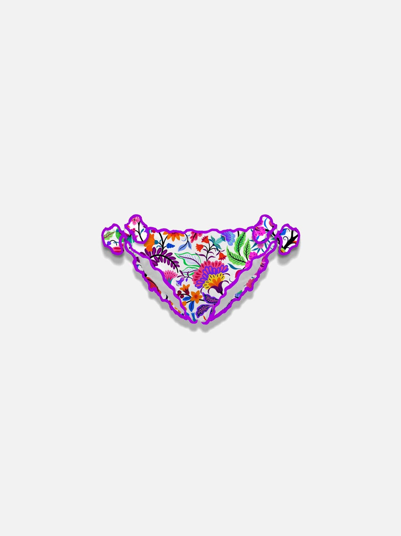 mc2-saint-barth-slip-mare-bambina-fiori-bianco-con-lacci-laterali image 1