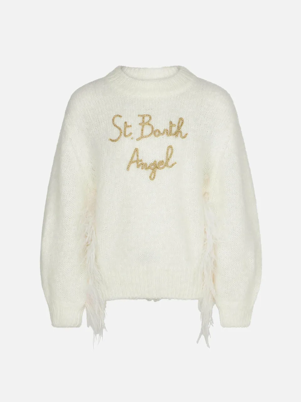 mc2-saint-barth-maglione-bambina-dany-girocollo-bianco-garzato-st-barth-angel image 1