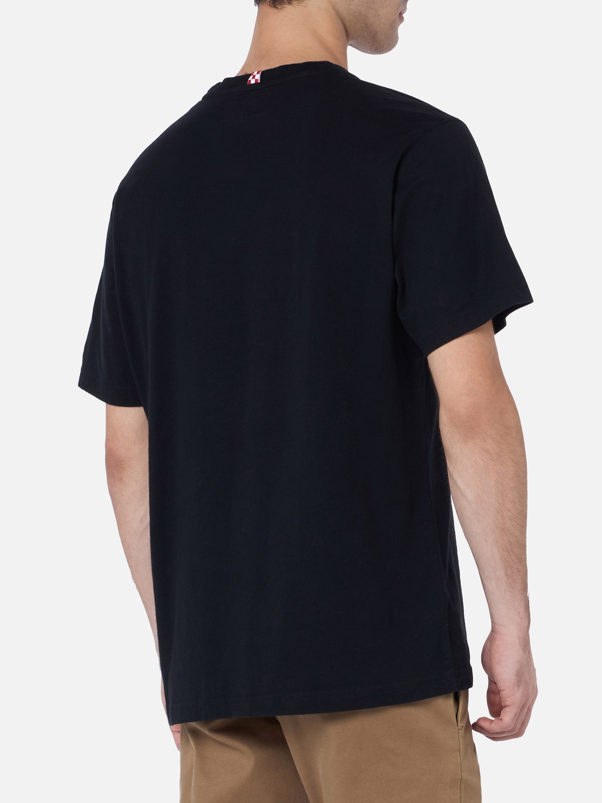 mc2-saint-barth-arnott-t-shirt-uomo-nera-cotone-pesante-ricamo-barman image 3