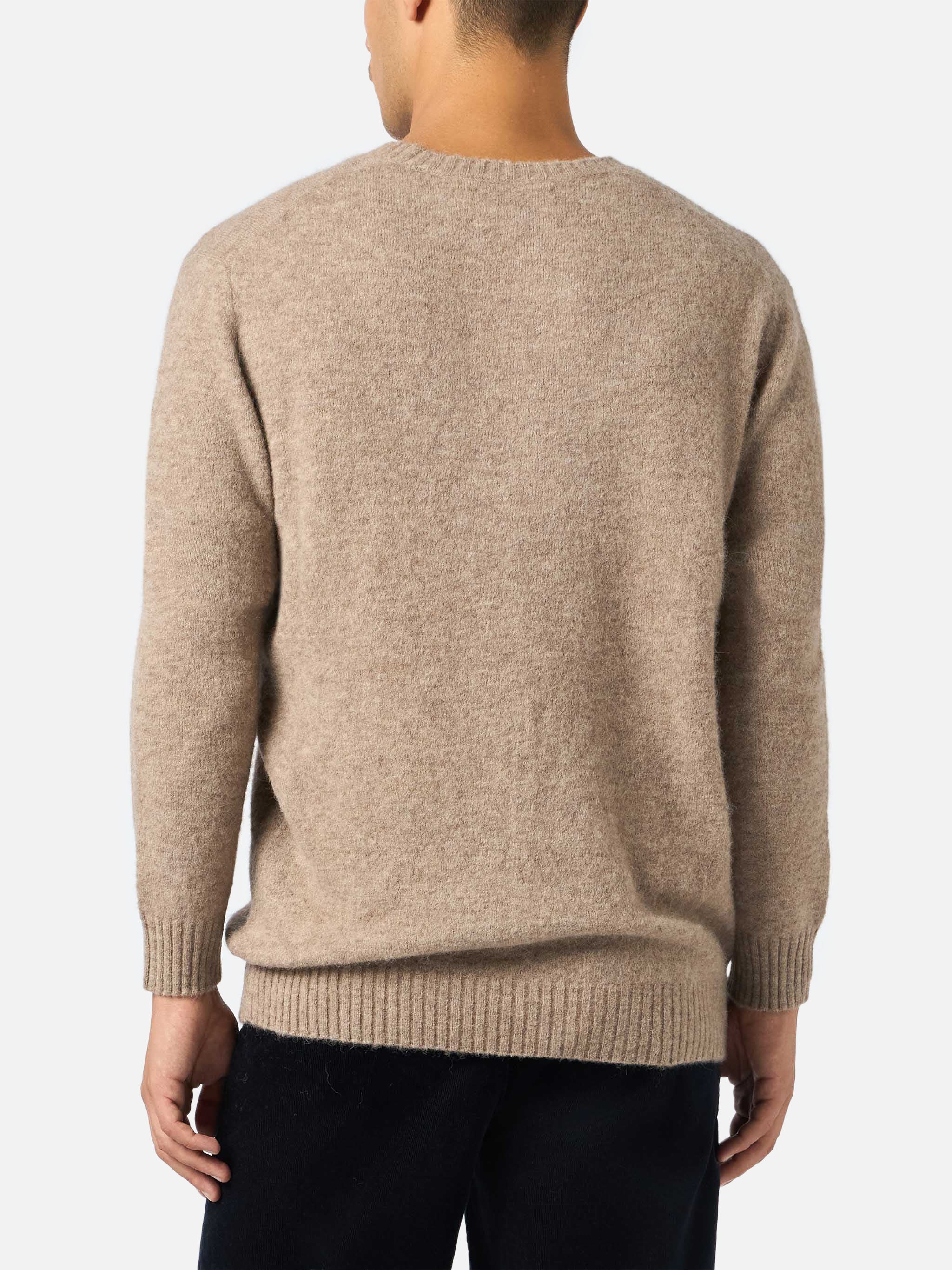mc2-saint-barth-regent-maglione-uomo-girocollo-alpaca-stretch-marrone image 2