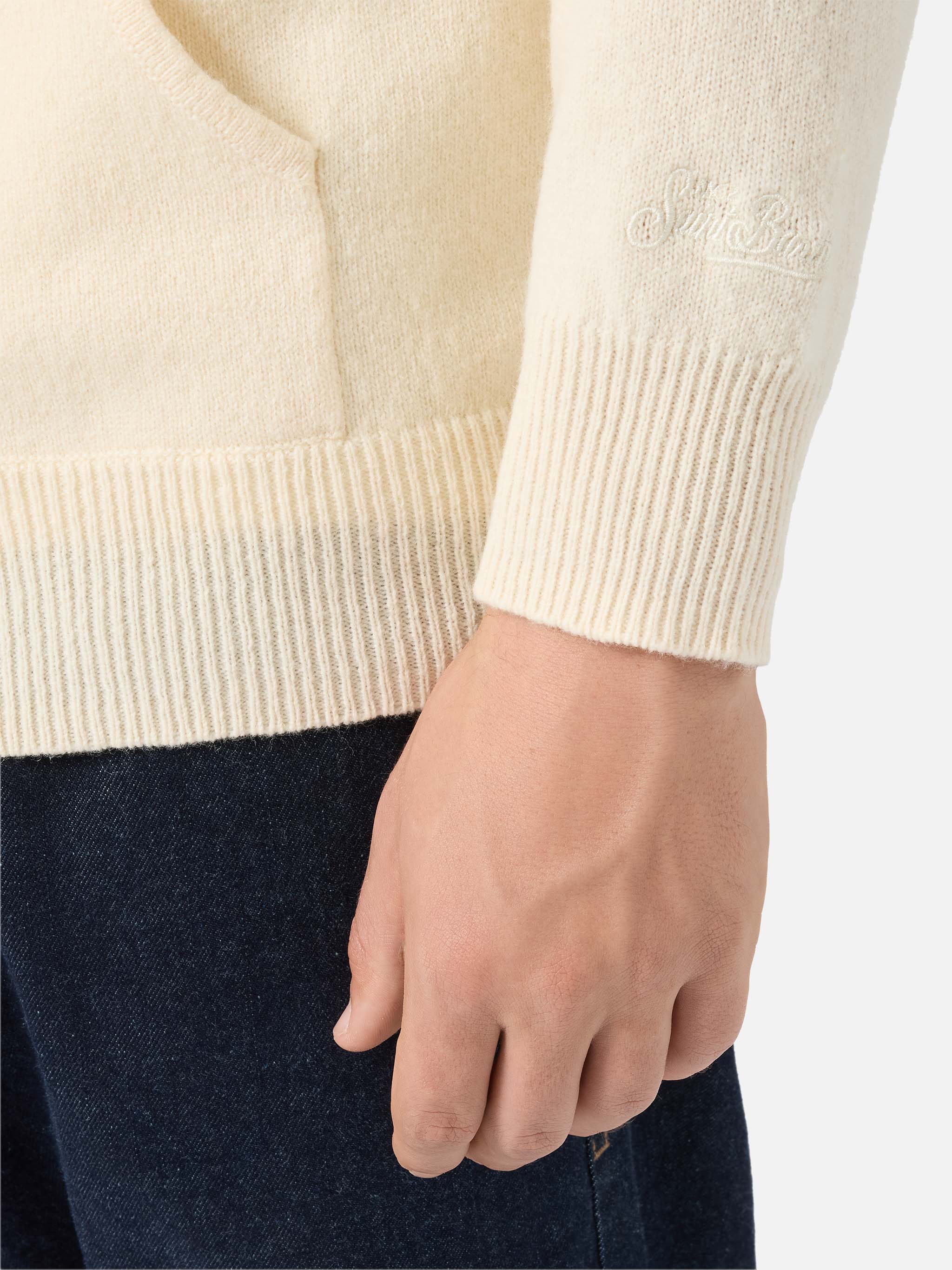 mc2-saint-barth-notting-felpa-cappuccio-full-zip-100-lambswool-bianca-uomo image 4