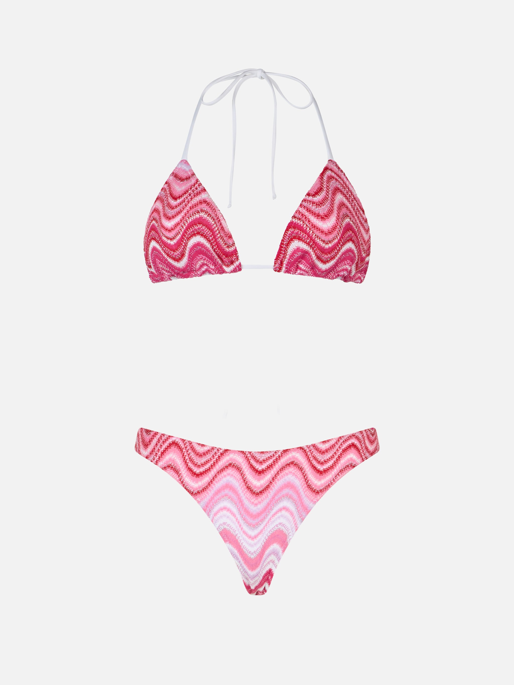 mc2-saint-barth-leah-naomi-bikini-donna-a-triangolo-in-maglia-raschel-rosa image 4