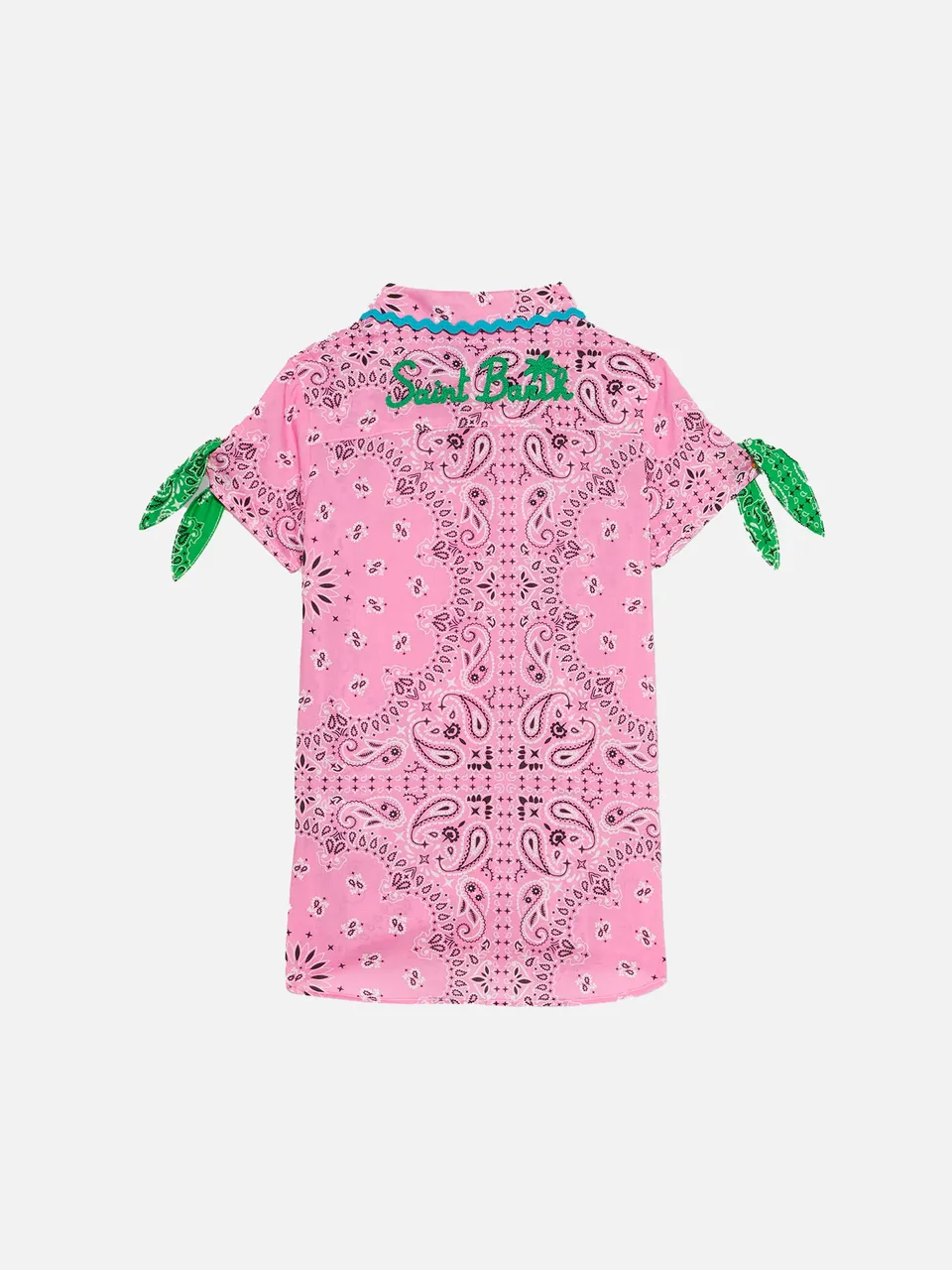 mc2-saint-barth-abito-chemisier-bambina-stampa-bandana-rosa-cotone image 1