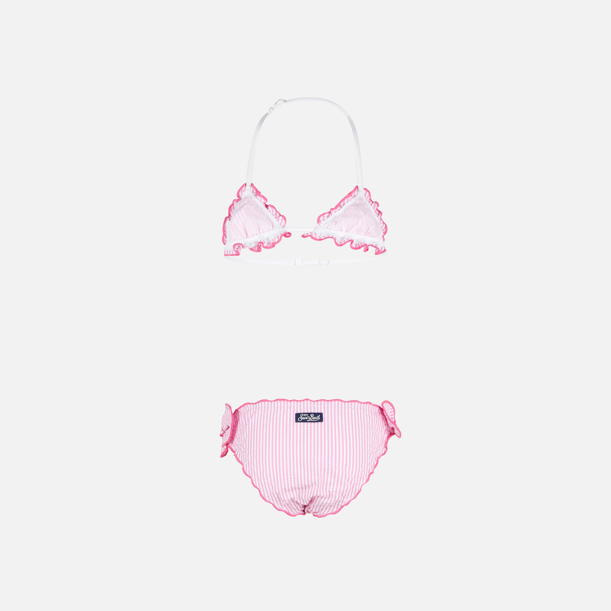 mc2-saint-barth-bikini-bambina-triangolo-seersucker-righe-rosa-bianco image 3