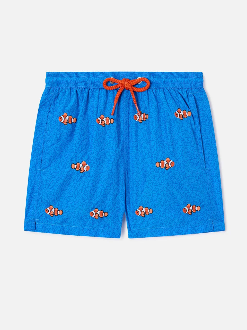 mc2-saint-barth-costume-jean-embroidery-bambino-corallo-con-ricamo-pesci image 1