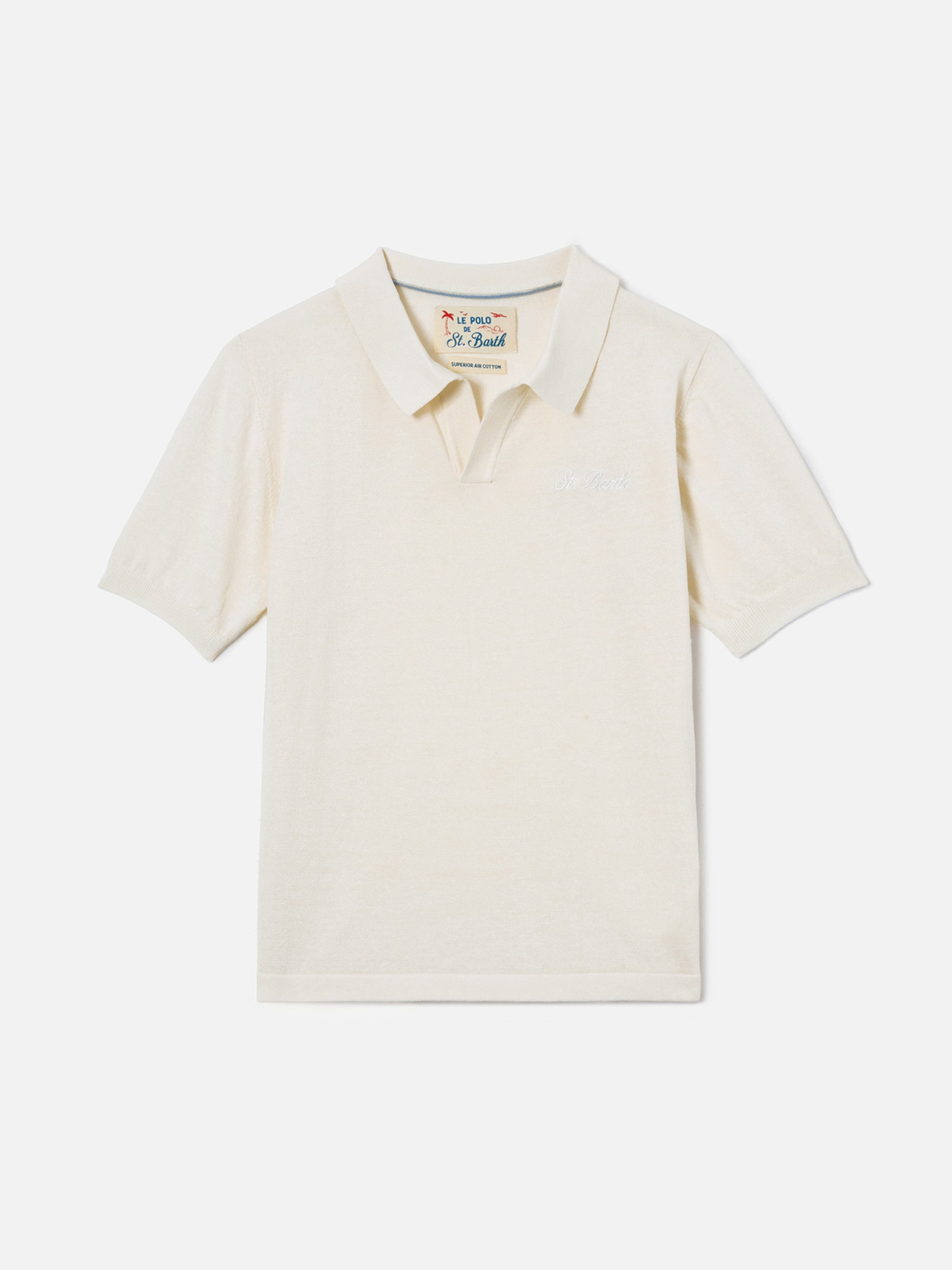 mc2-saint-barth-sloan-jr-polo-bambino-panna image 1