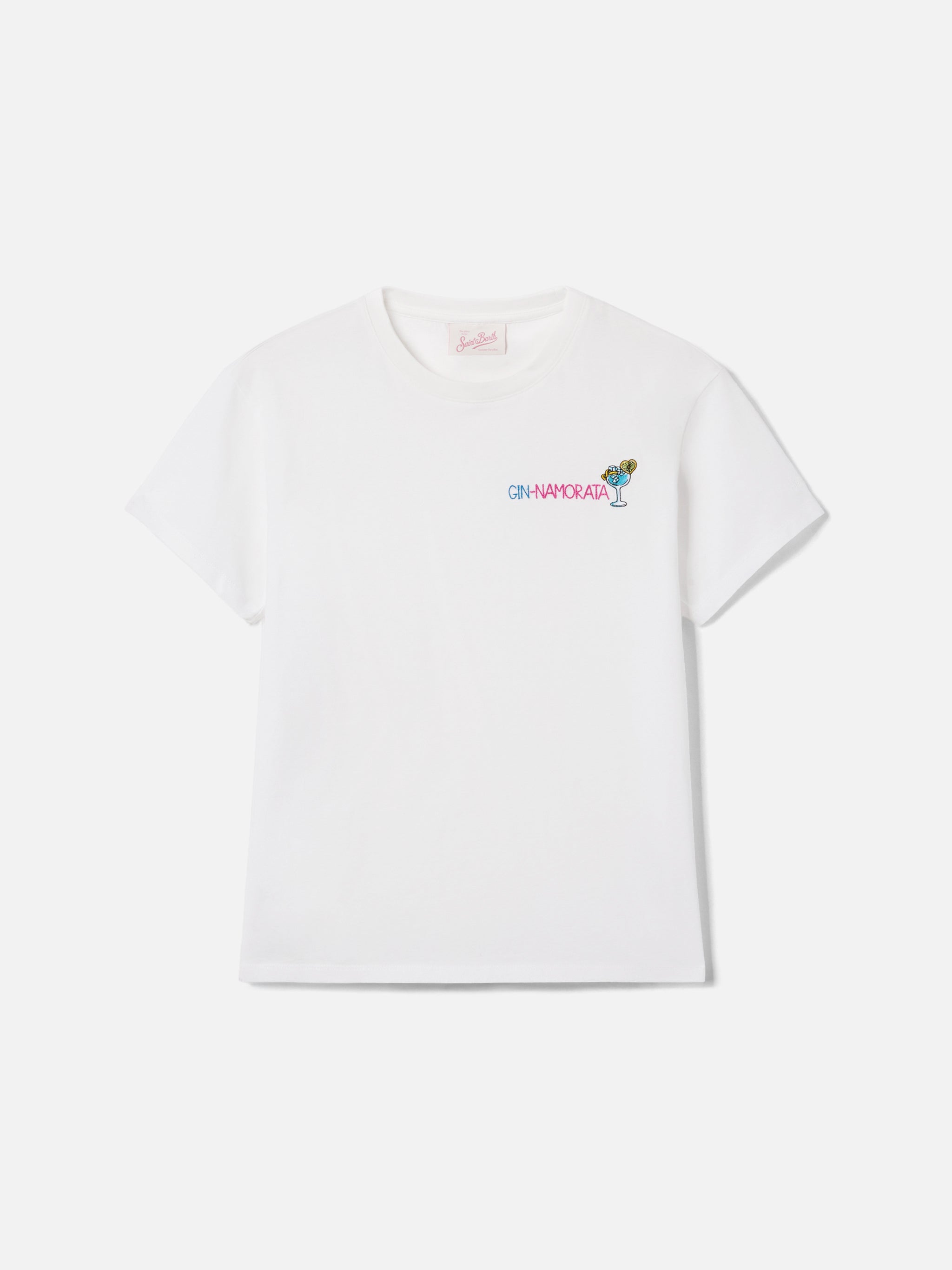 mc2-saint-barth-t-shirt-emilie-donna-bianca-in-cotone-con-ricamo-gin-namorata image 4