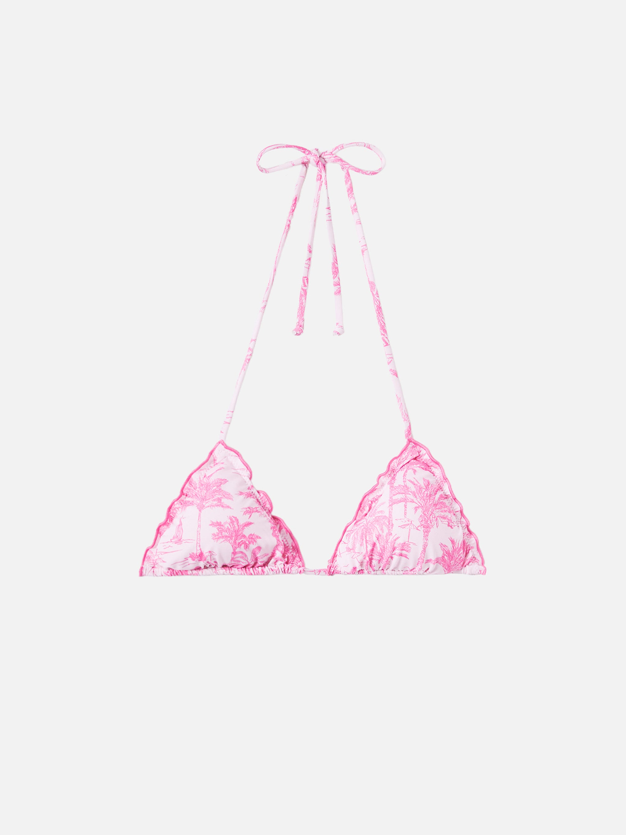 mc2-saint-barth-sagittarius-top-bikini-triangolo-rosa-toile-de-jouy image 1