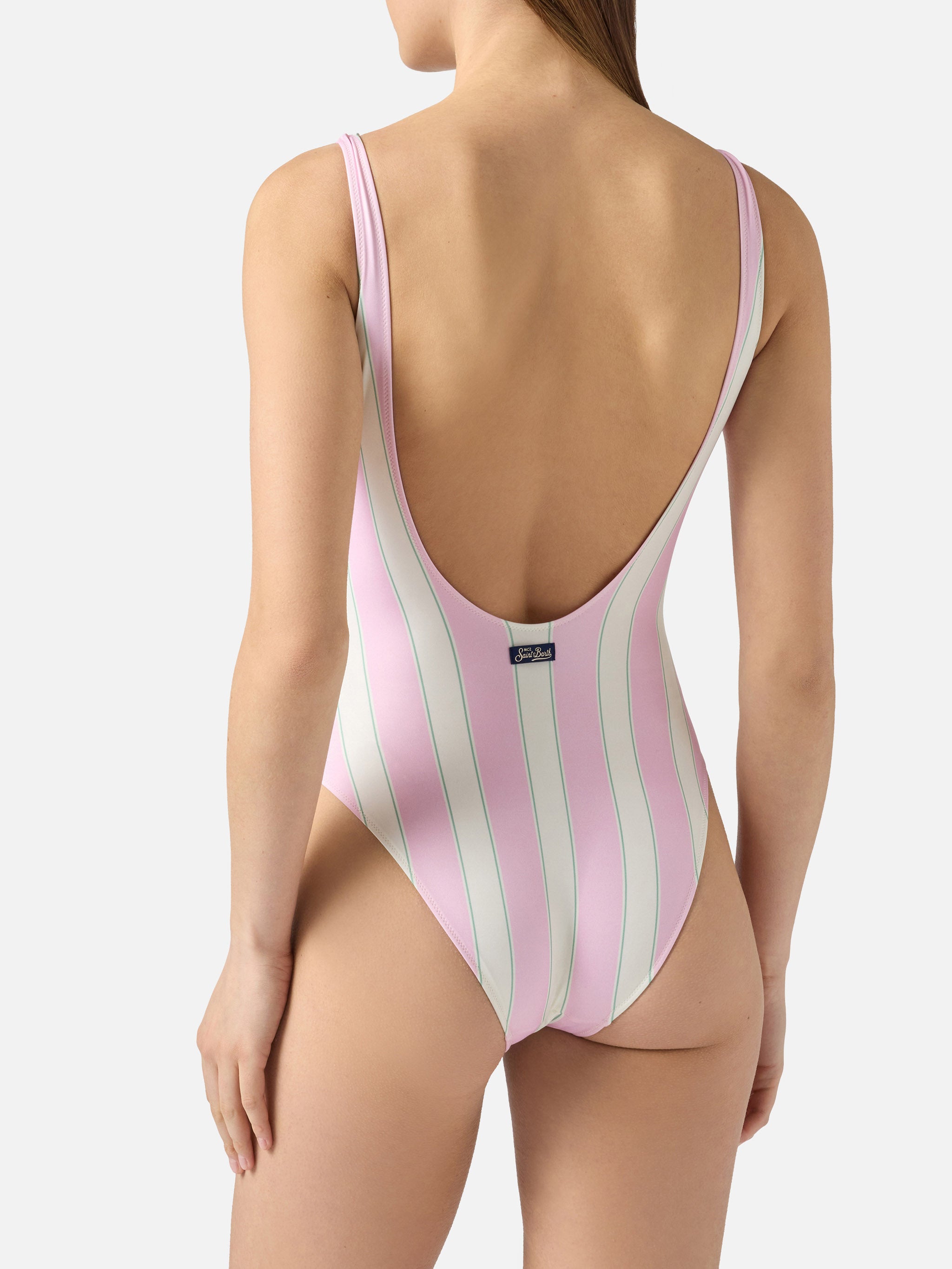 mc2-saint-barth-costume-intero-lora-donna-righe-rosa-panna-beach-club image 3