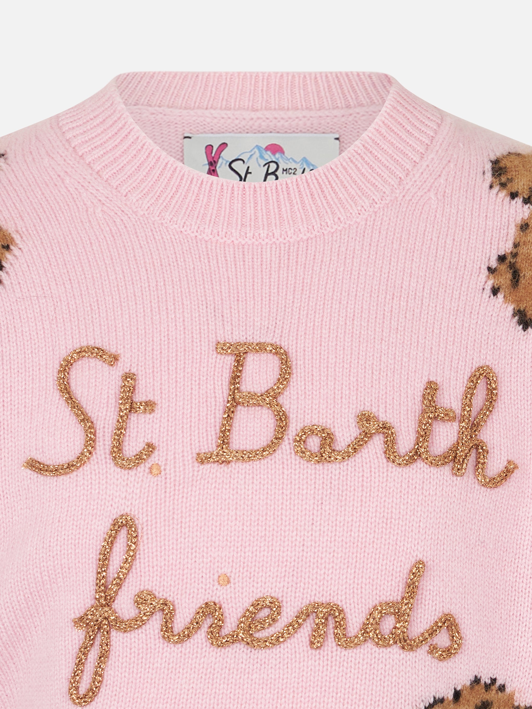 mc2-saint-barth-maglia-bambina-girocollo-rosa-st-barth-friends image 2