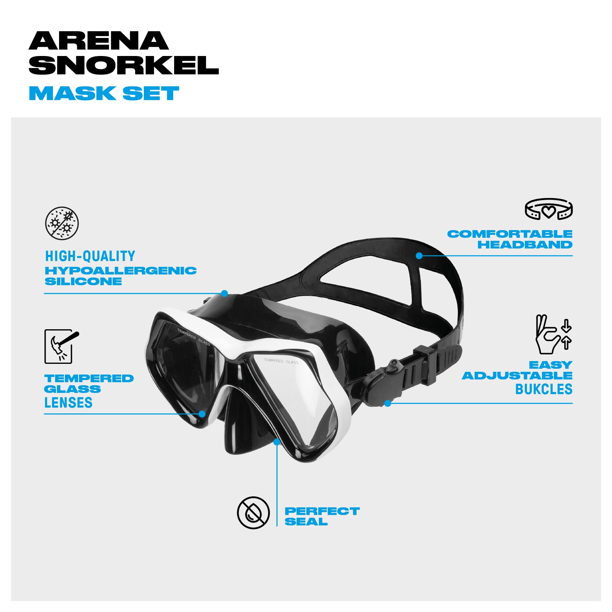 arena-set-maschera-e-boccaglio-adulti-con-dry-top-e-valvola-spurgo image 2