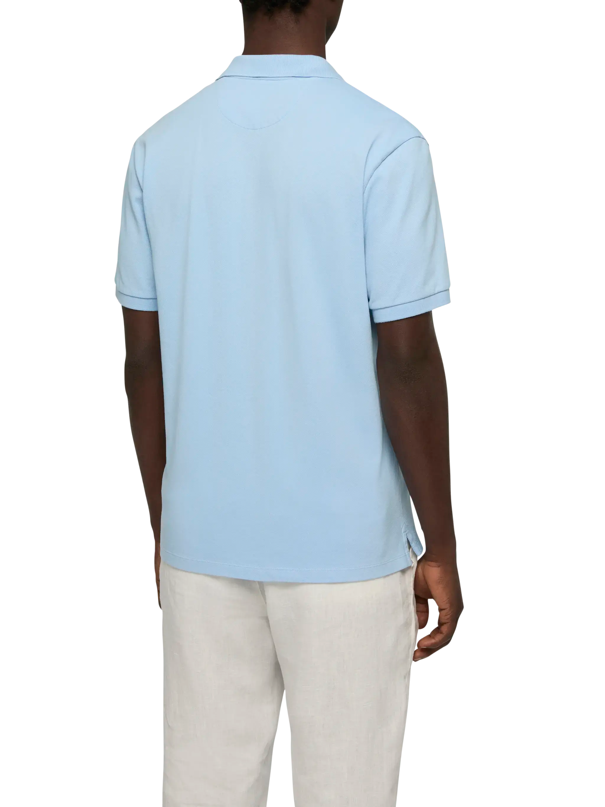 mc2-saint-barth-polo-charles-in-piquet-di-cotone-azzurro-senza-bottoni image 3