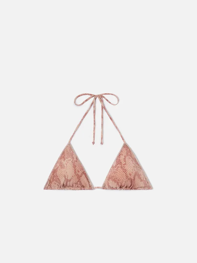 mc2-saint-barth-leah-top-bikini-triangolo-lurex-pitonato-rosa image 1