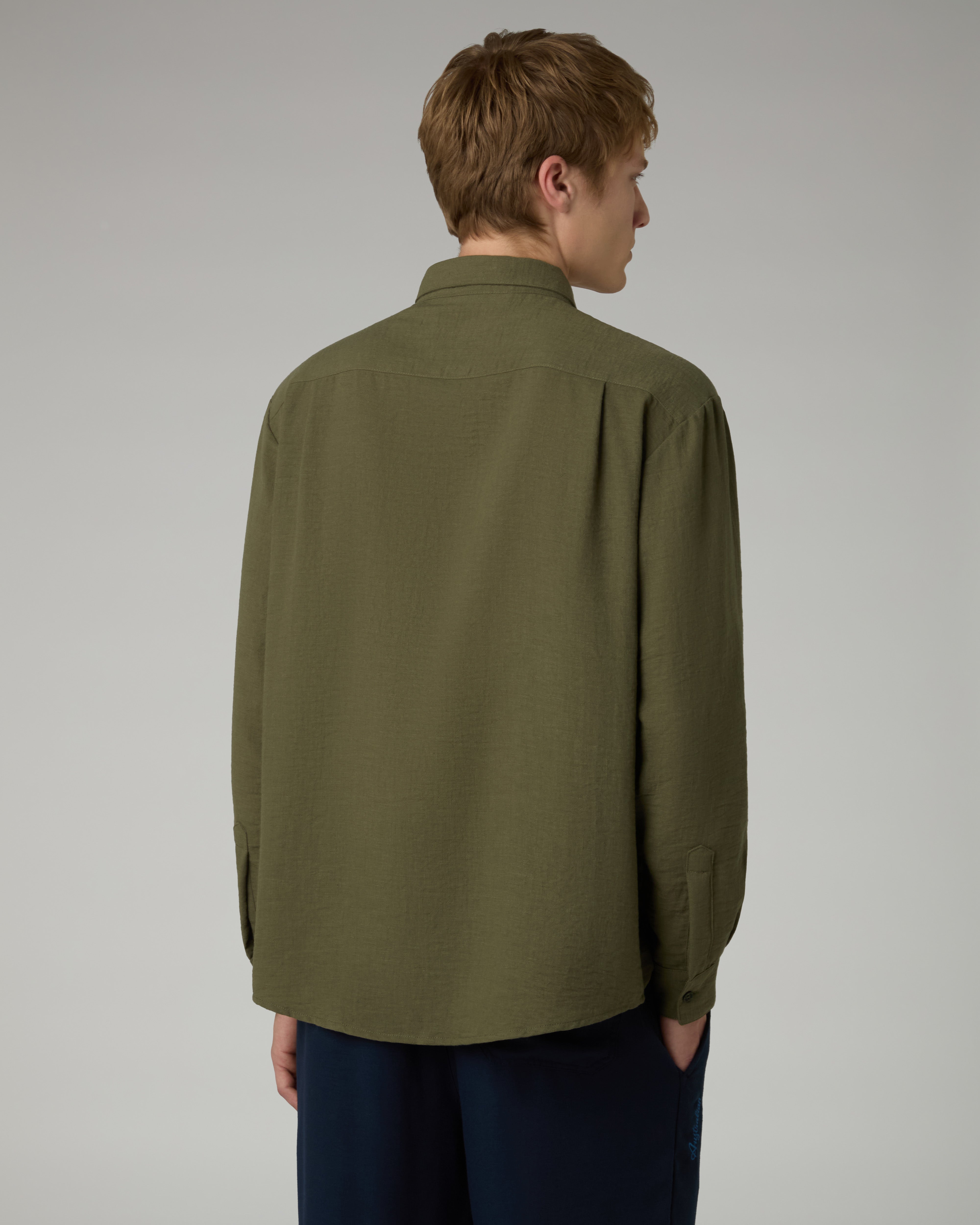 australian-doric-camicia-manica-lunga-canvas-made-in-italy image 3