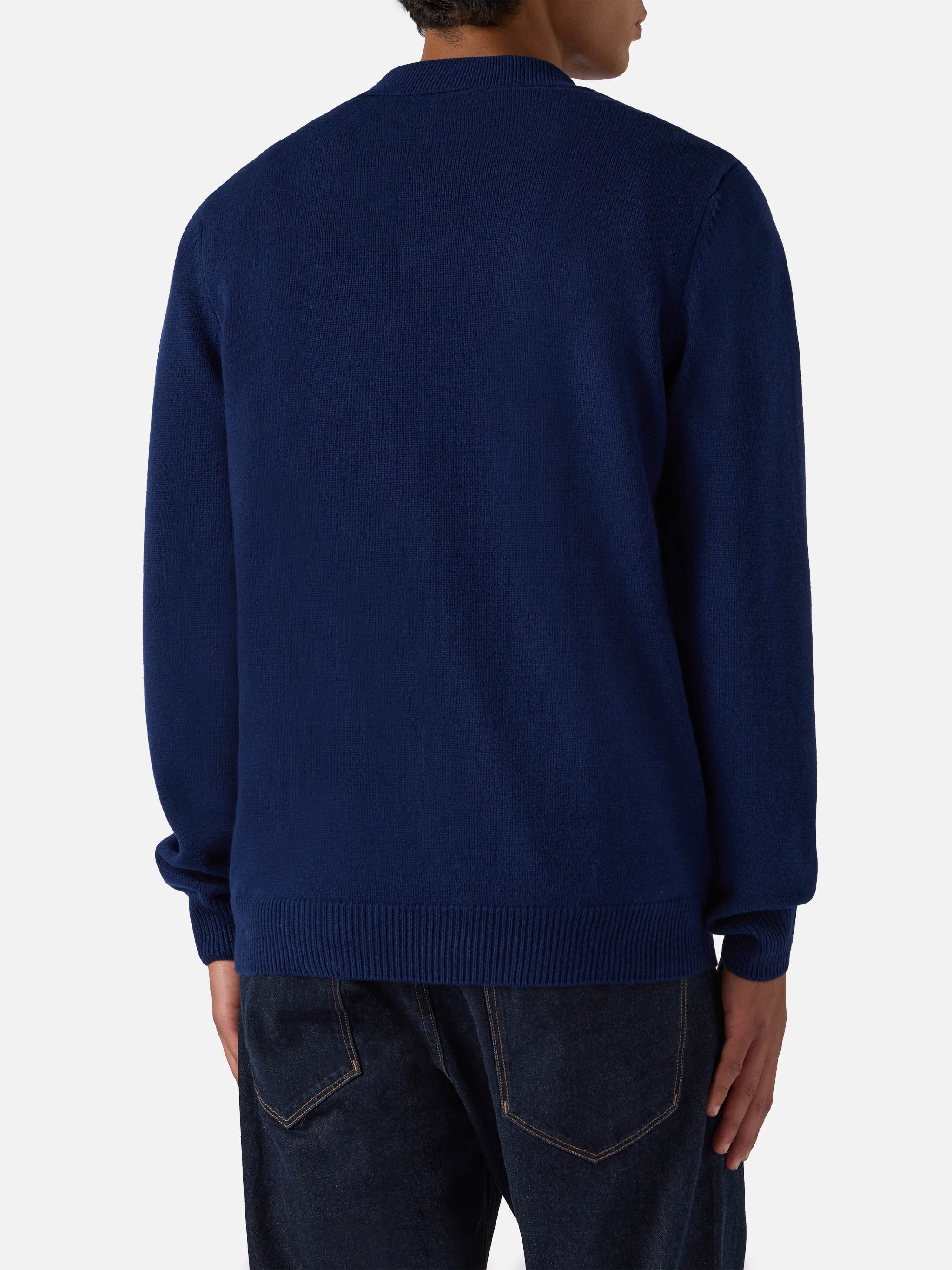 mc2-saint-barth-polo-covent-uomo-in-pura-lana-blu-navy image 4