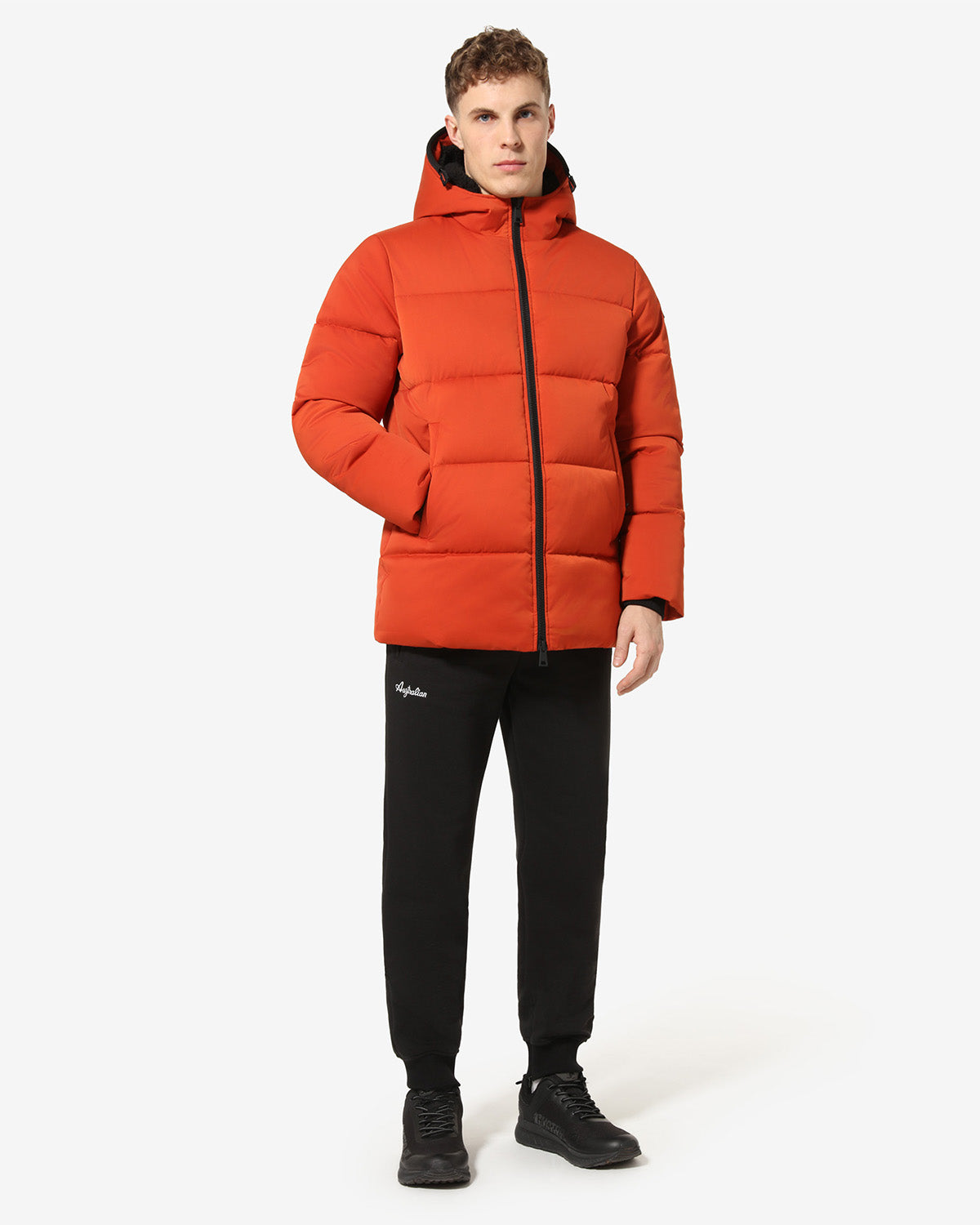 australian-jaquard-jacket-giubbotto-con-cappuccio-ruggine image 2