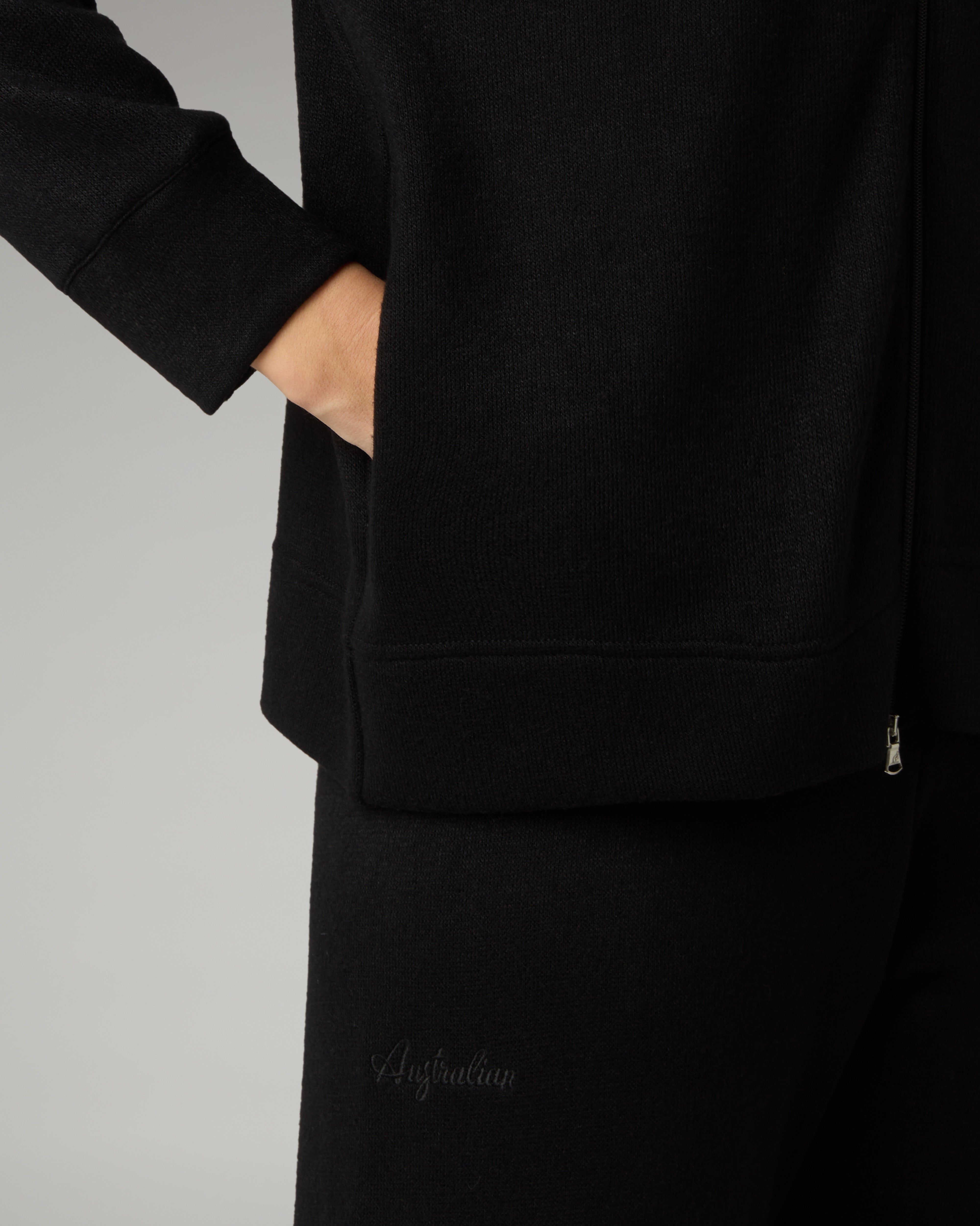 australian-comfy-minou-tracksuit-tuta-uomo-nera-in-tessuto-minou-made-in-italy image 5