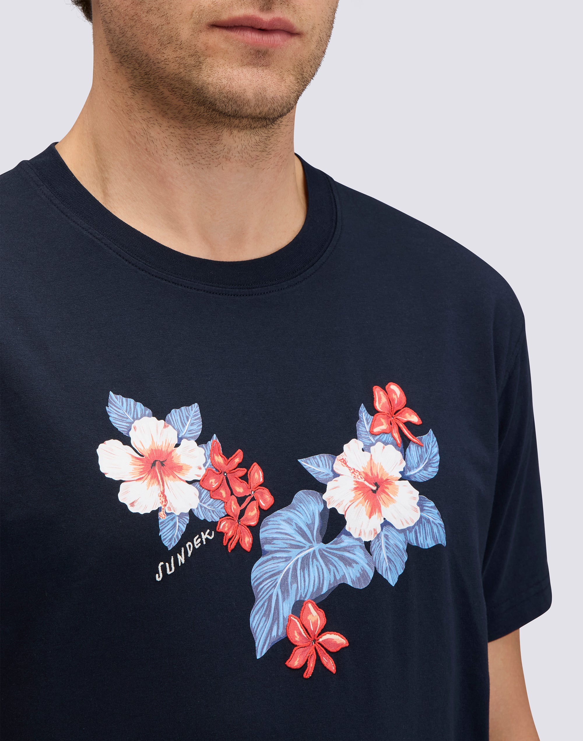 sundek-t-shirt-uomo-capsule-microstampa-floreale image 4