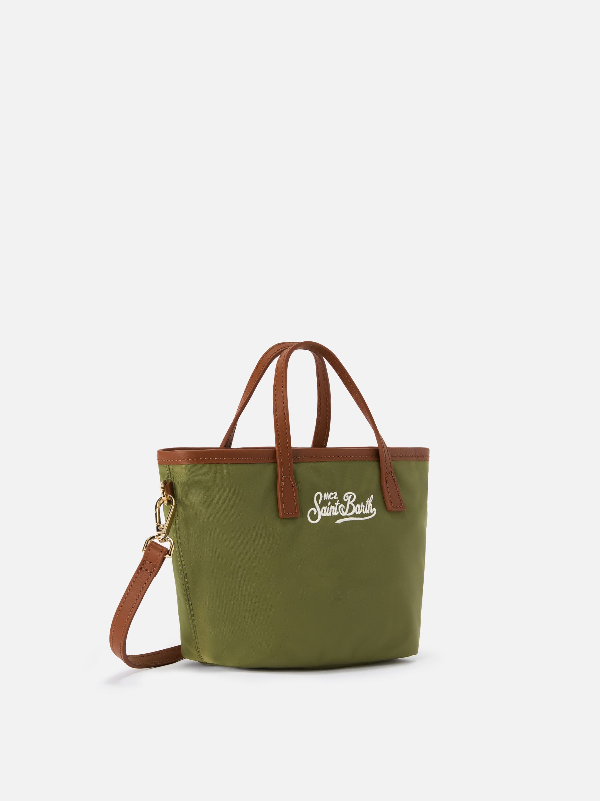 mc2-saint-barth-borsa-city-mini-in-nylon-verde-militare image 3