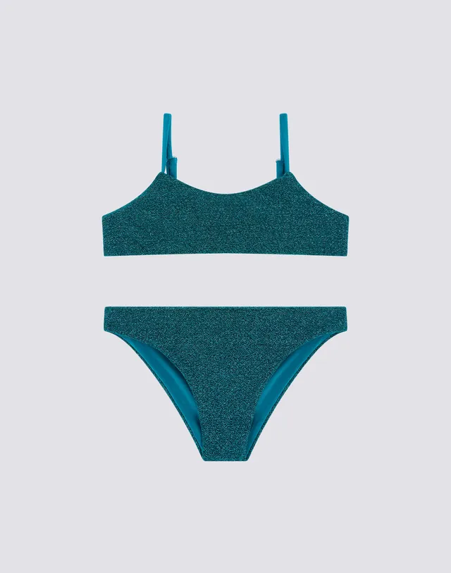 sundek-jennifer-bikini-bambina-con-top-a-fascia-e-slip-fisso-in-lurex image 1