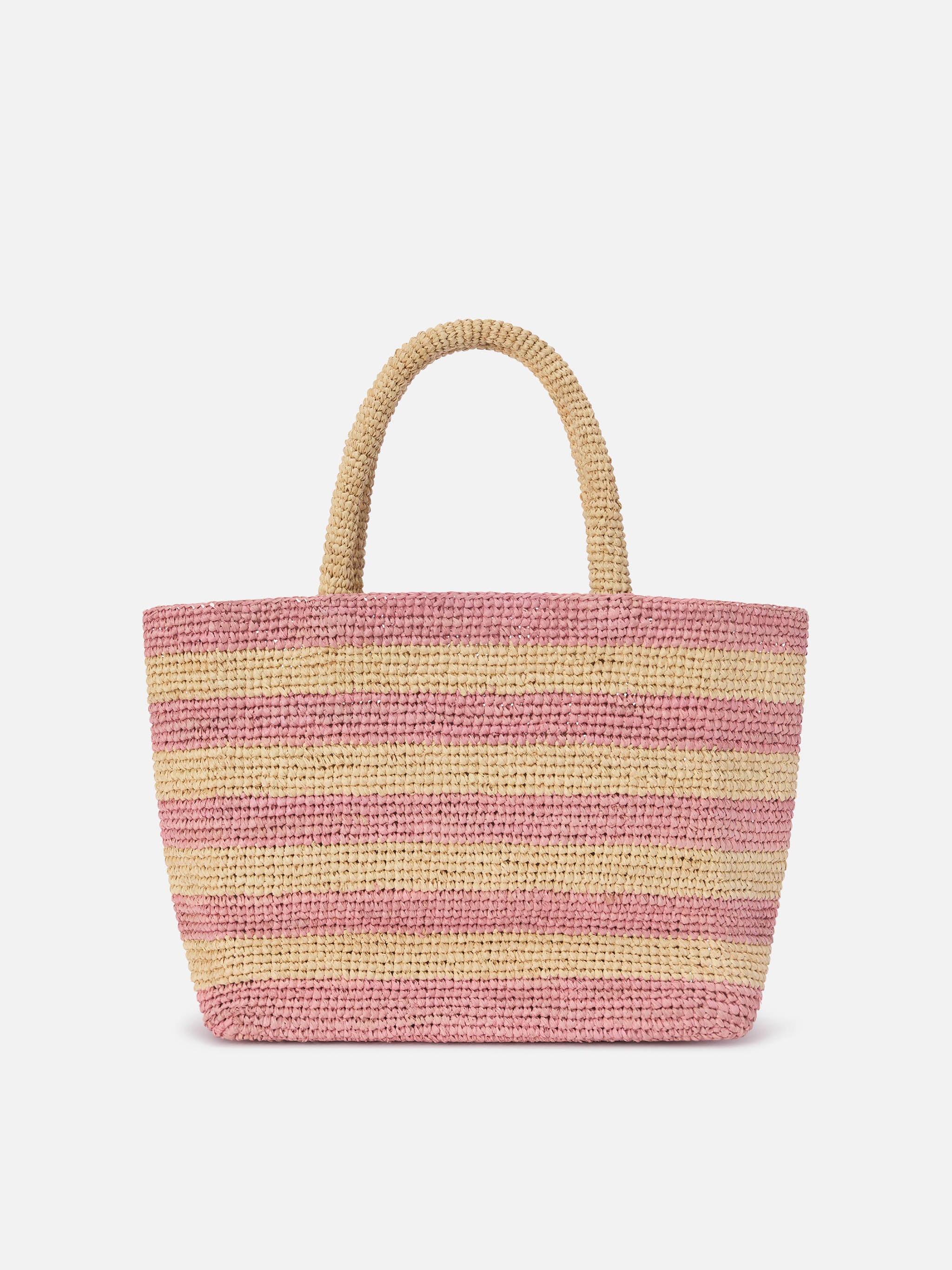 mc2-saint-barth-beach-medium-borsa-mare-raffia-rosa-a-righe image 4