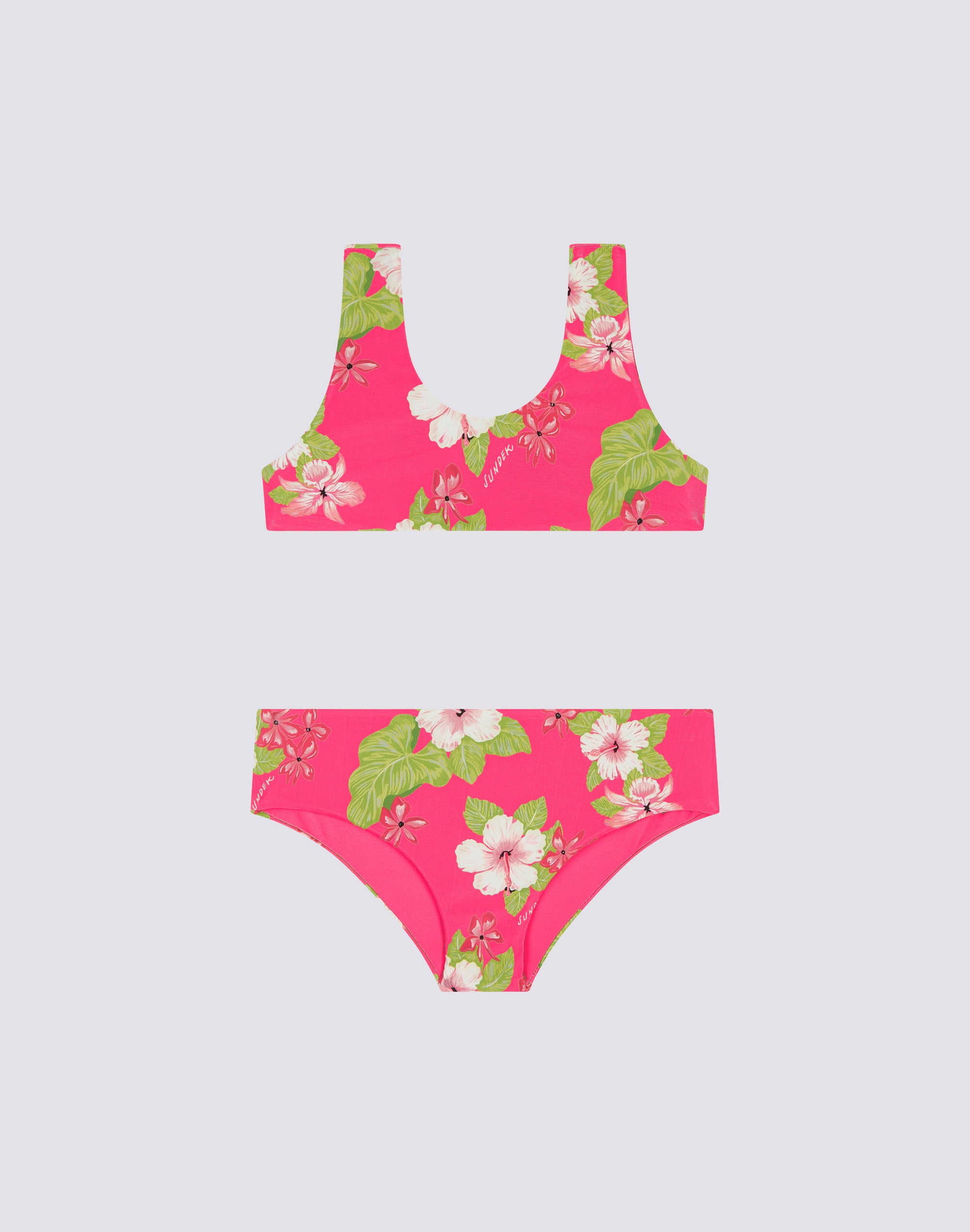sundek-jennifer-mini-bikini-bambina-dreamy-hawaii-top-sportivo-slip-fisso image 1