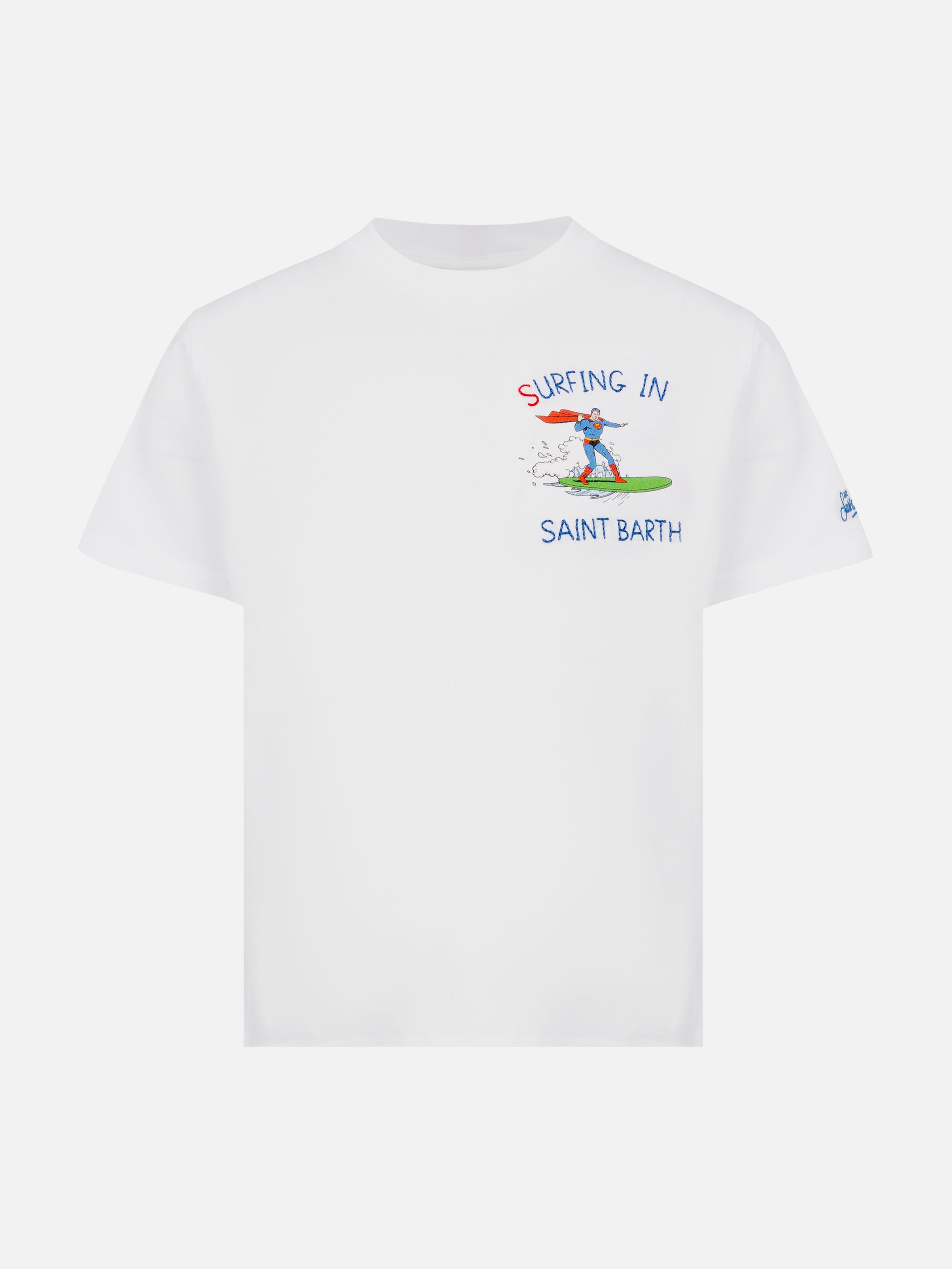 mc2-saint-barth-t-shirt-bambino-superman-edizione-speciale-in-cotone-bianco image 1