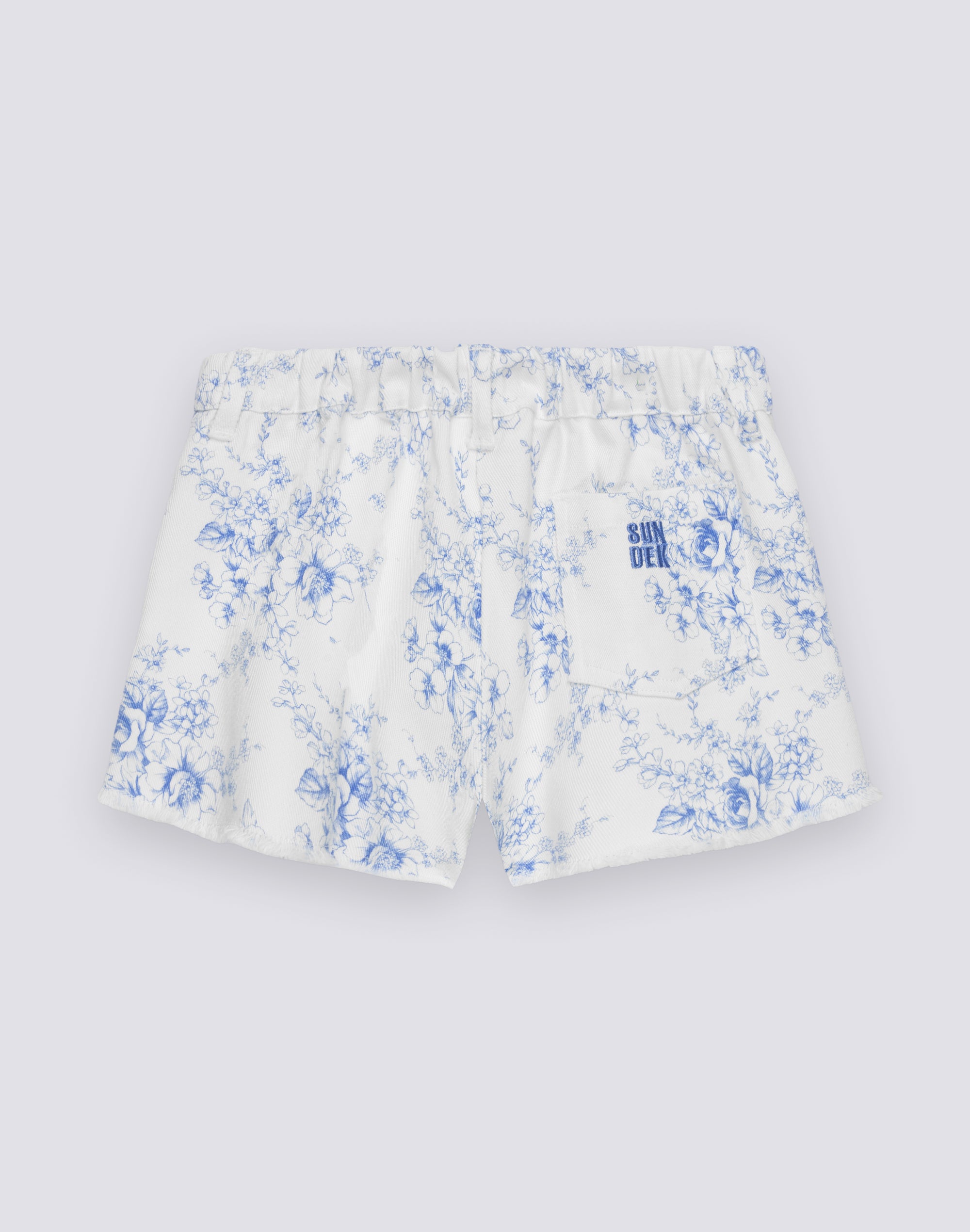 sundek-shorts-bambina-a-taglio-vivo-in-bull-cotone-stampa-rose-de-joie-g397wkcb6 image 2