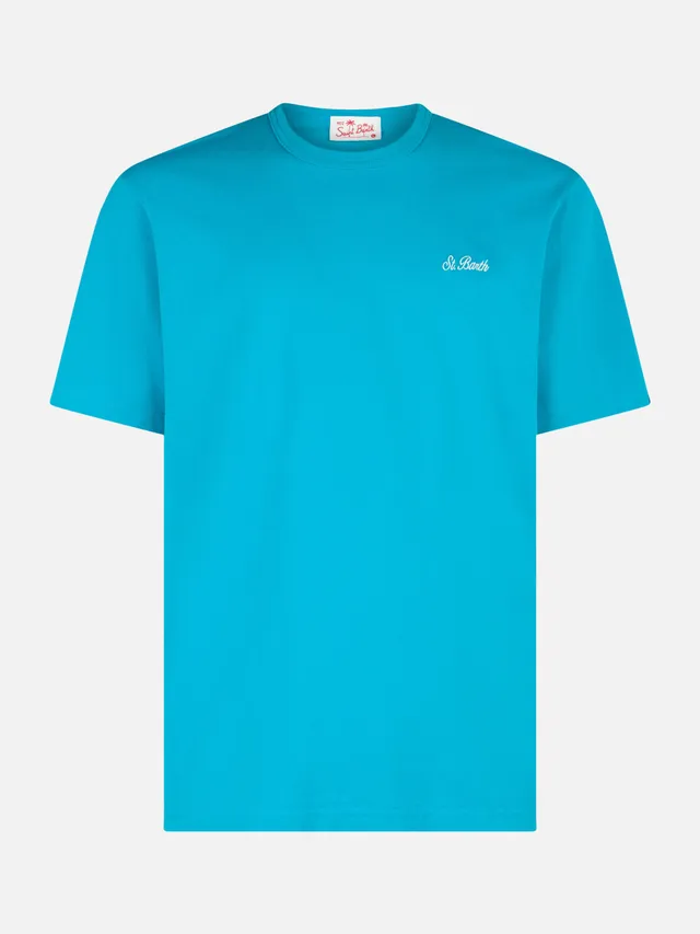 mc2-saint-barth-t-shirt-dover-uomo-cotone-verde-petrolio image 1
