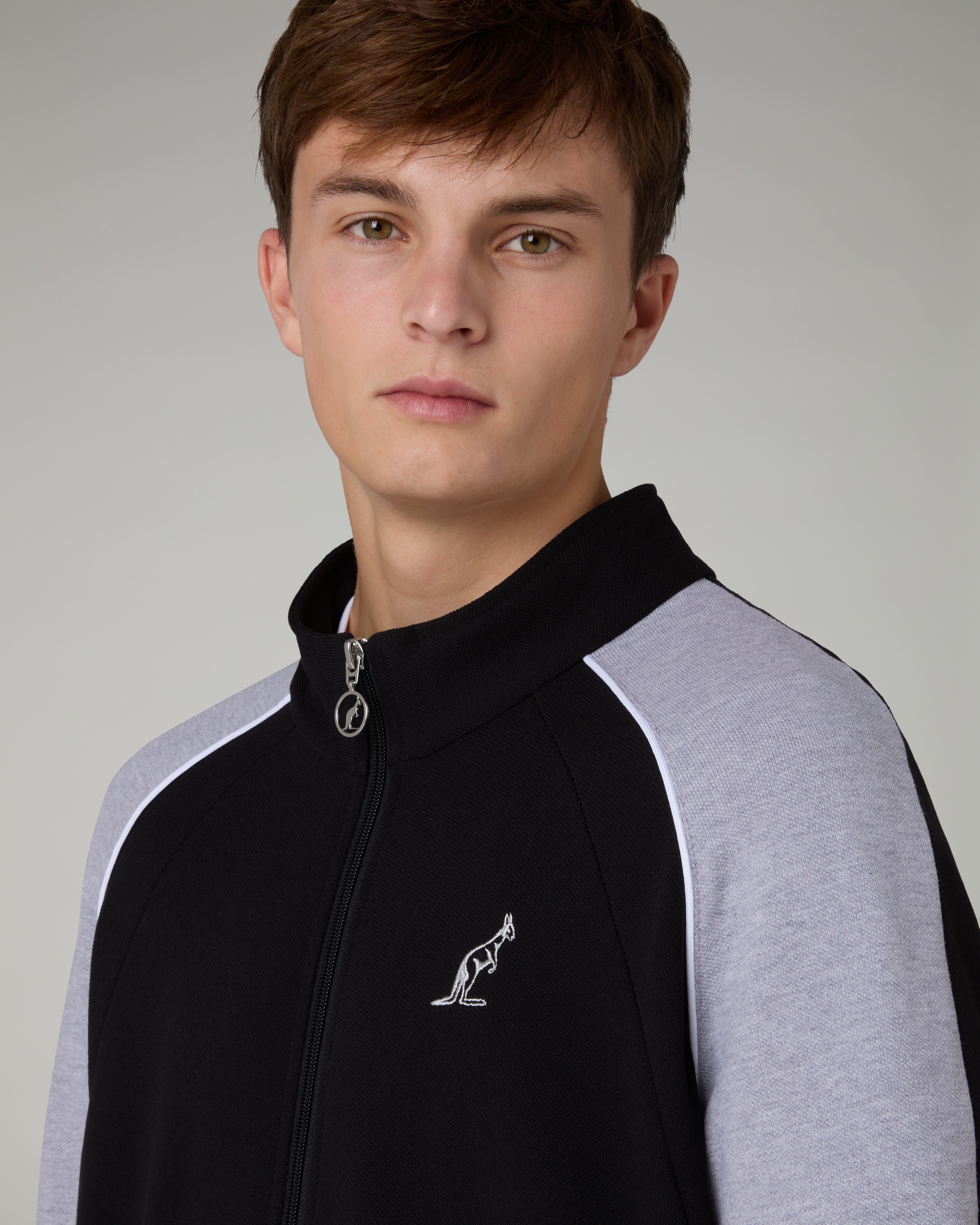 australian-posh-piquet-tracksuit-tuta-in-piquet-garzato-nero-made-in-italy image 4