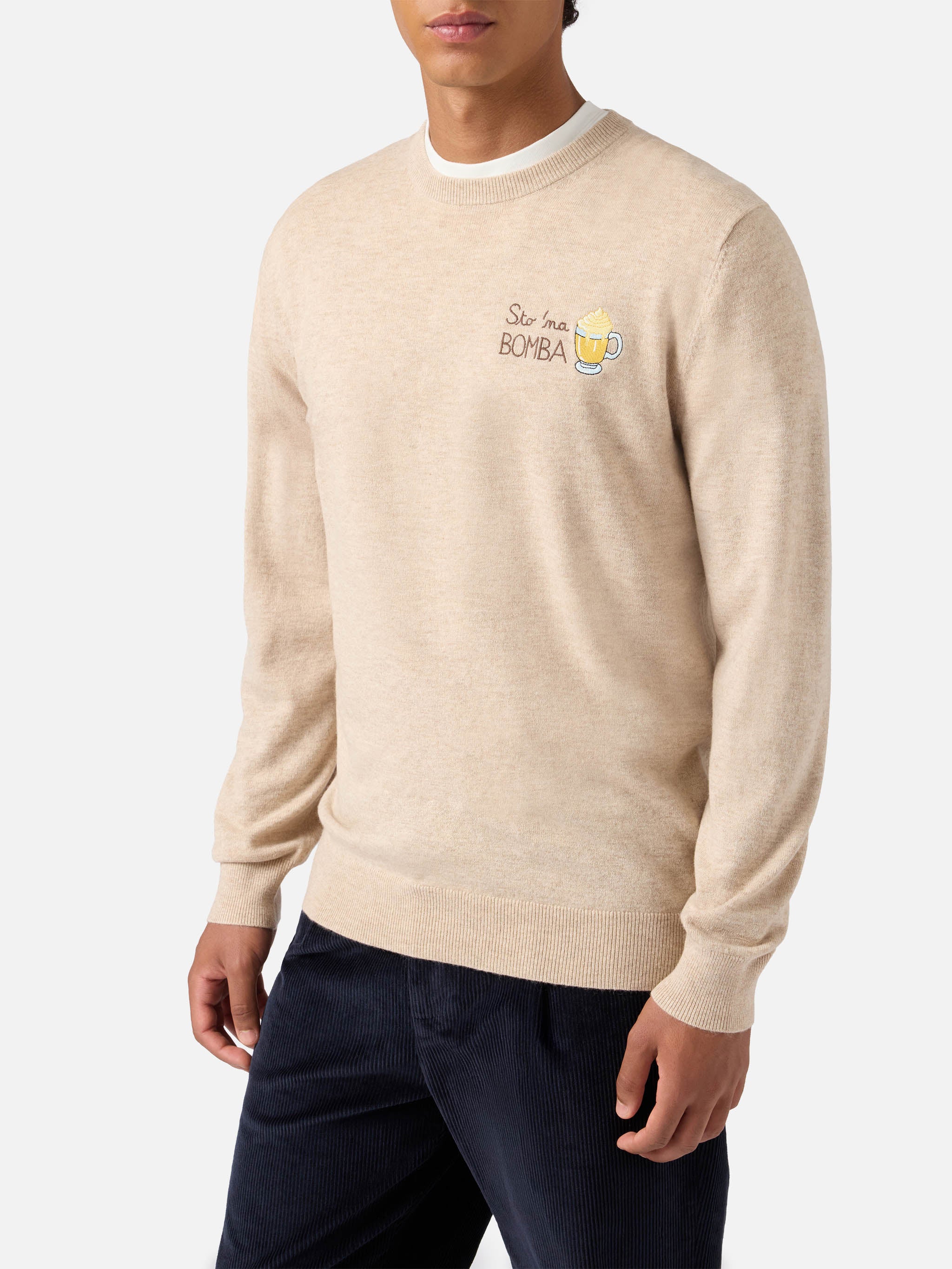 maglione-girocollo-mc2-saint-barth-heron-light-in-misto-cashmere-con-ricamo-sto- image 2