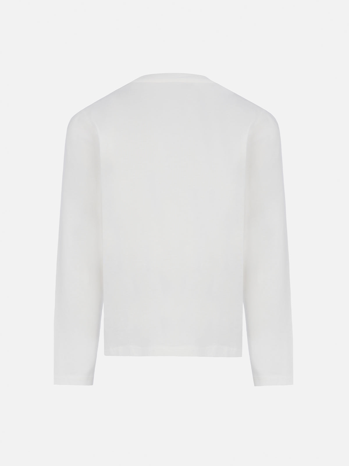mc2-saint-barth-penny-t-shirt-bambina-bianca-maniche-lunghe-logo-strass image 3