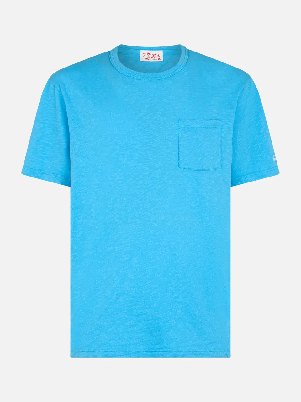 mc2-saint-barth-t-shirt-president-in-cotone-fiammato-bluette-da-uomo-con-ricamo image 1
