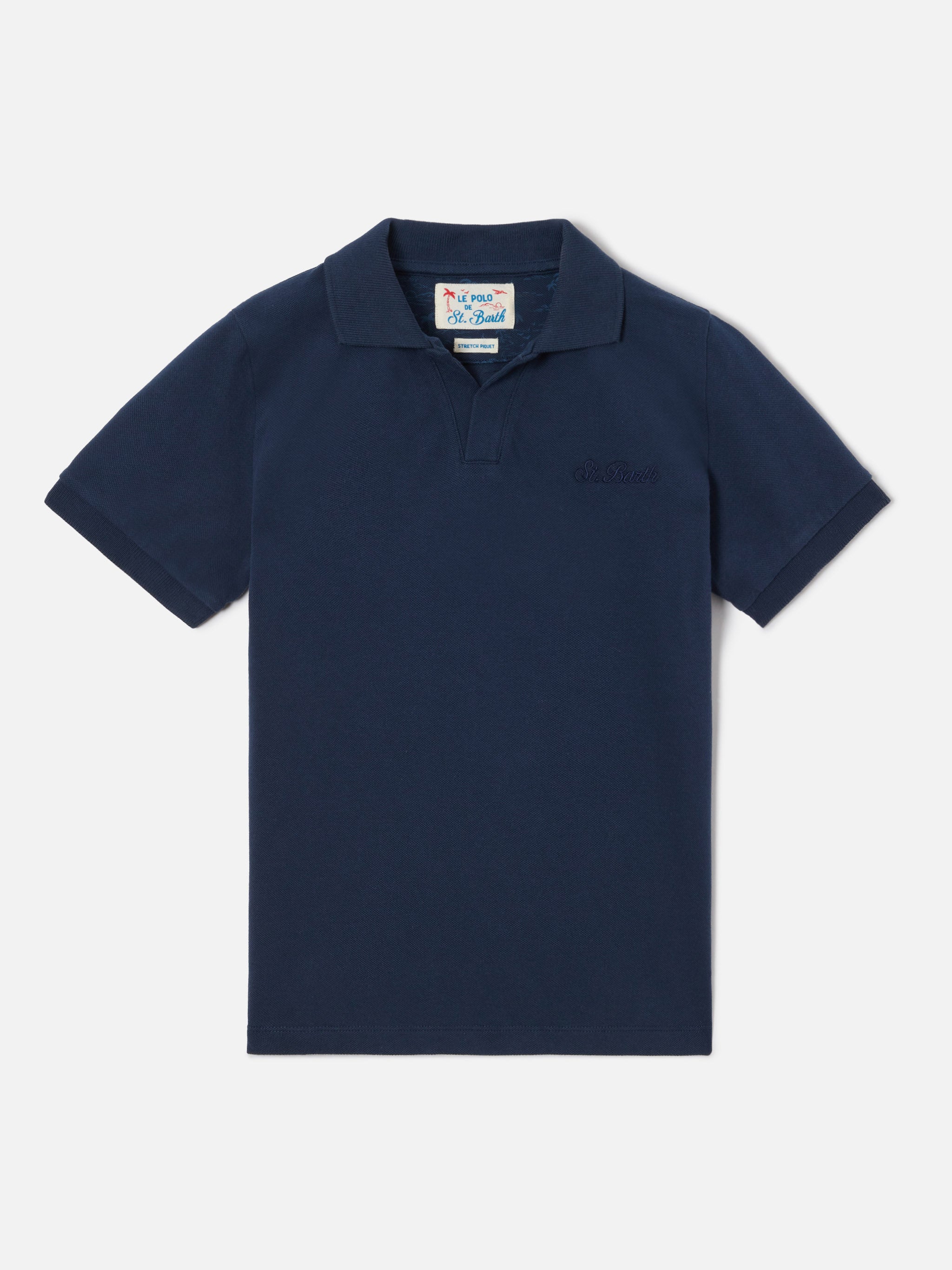 mc2-saint-barth-polo-charles-jr-bambino-in-piquet-blu-navy image 1