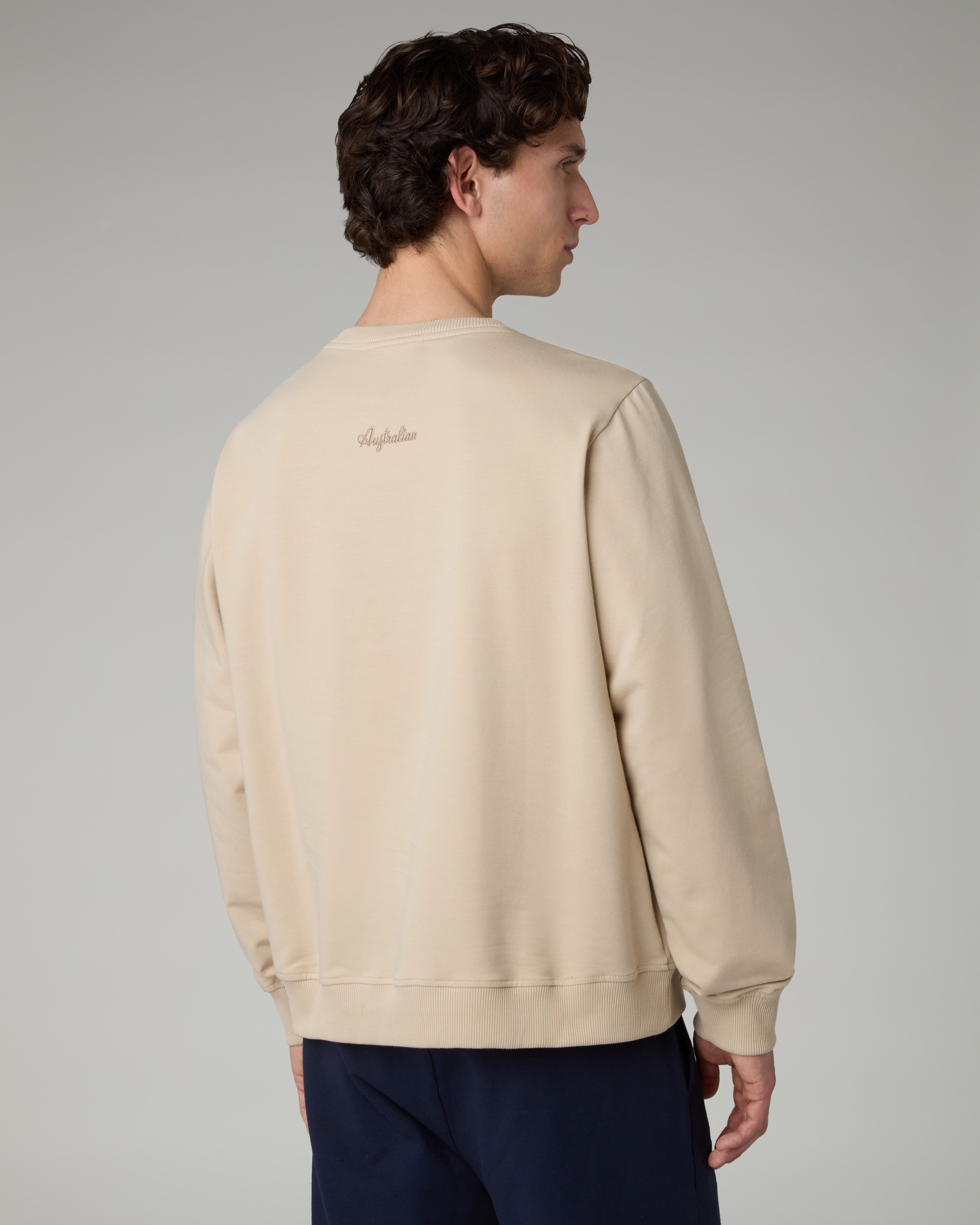 australian-easy-crewneck-felpa-girocollo-uomo-sabbia image 3