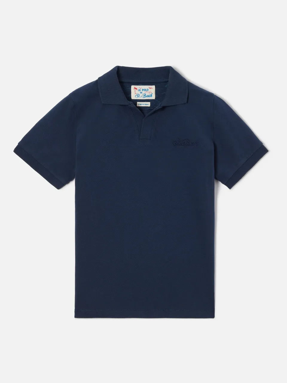 mc2-saint-barth-polo-charles-jr-bambino-in-piquet-blu-navy image 1
