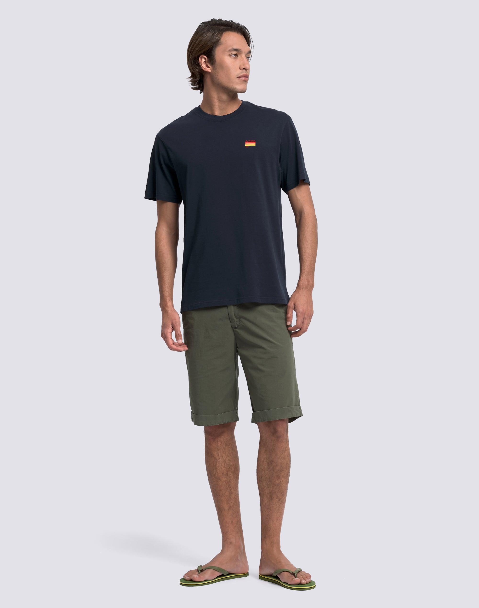 sundek-t-shirt-uomo-con-ricamo-tricolore-in-cotone image 3