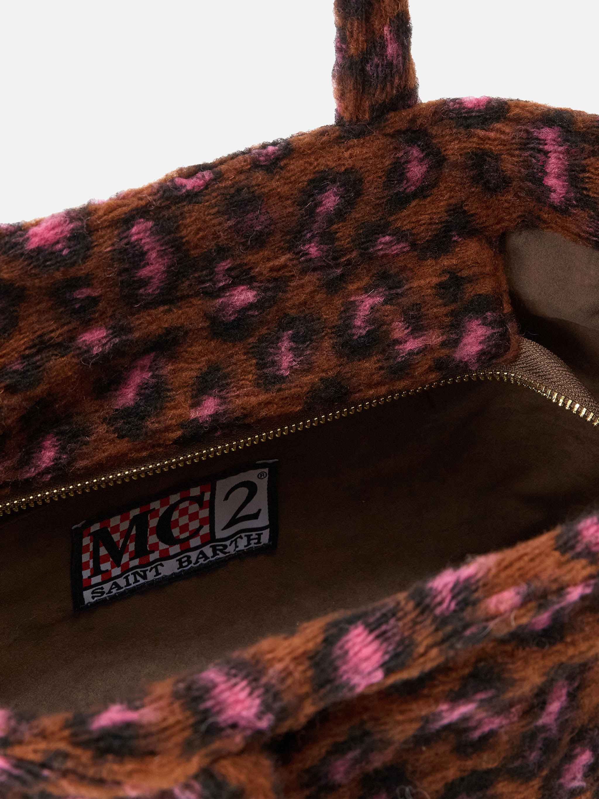 mc2-saint-barth-borsa-colette-blanket-borsa-a-mano-stampa-animalier-verde-con-fr image 5